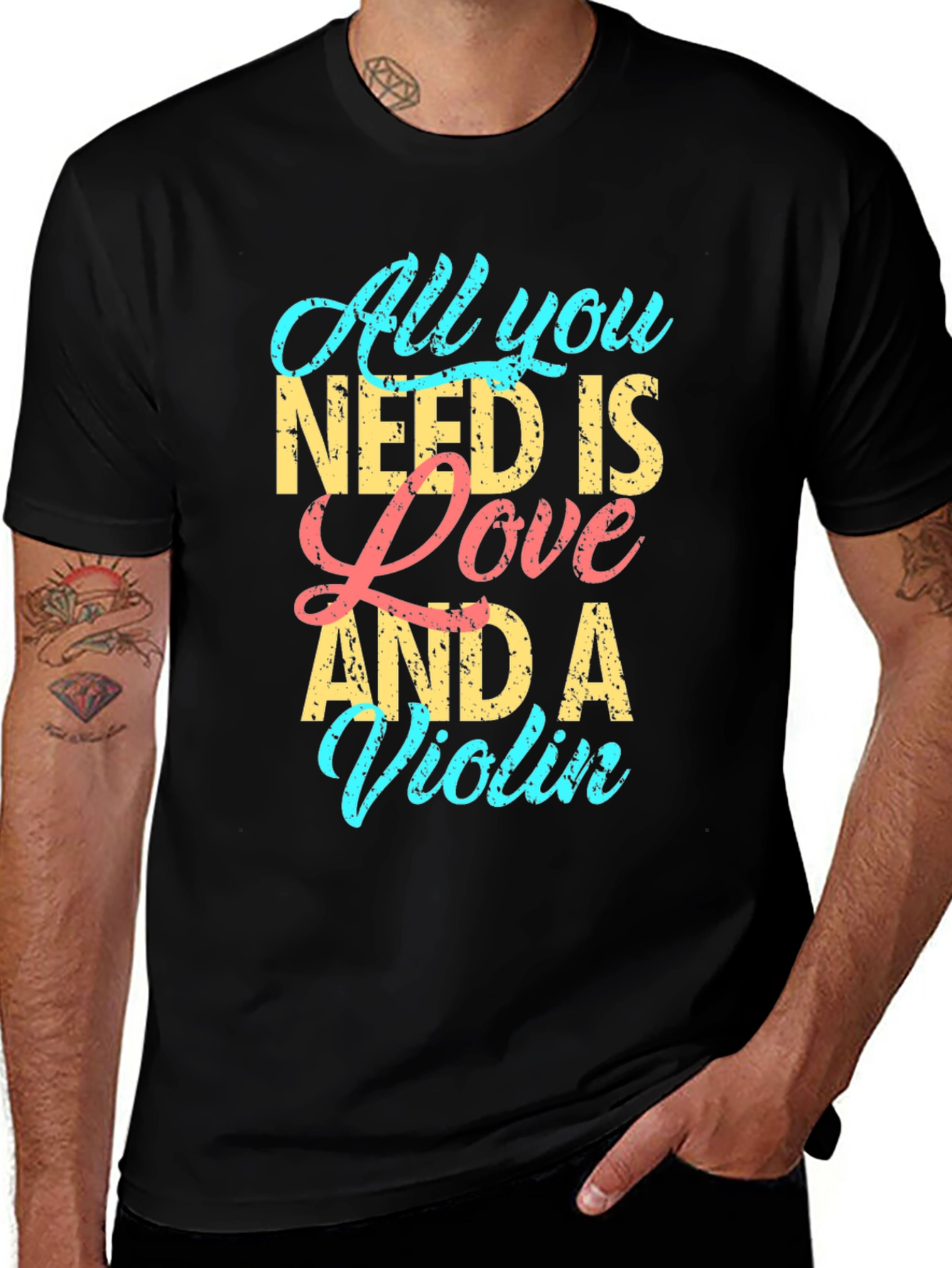 All You Need is Love and a Violin T-Shirt