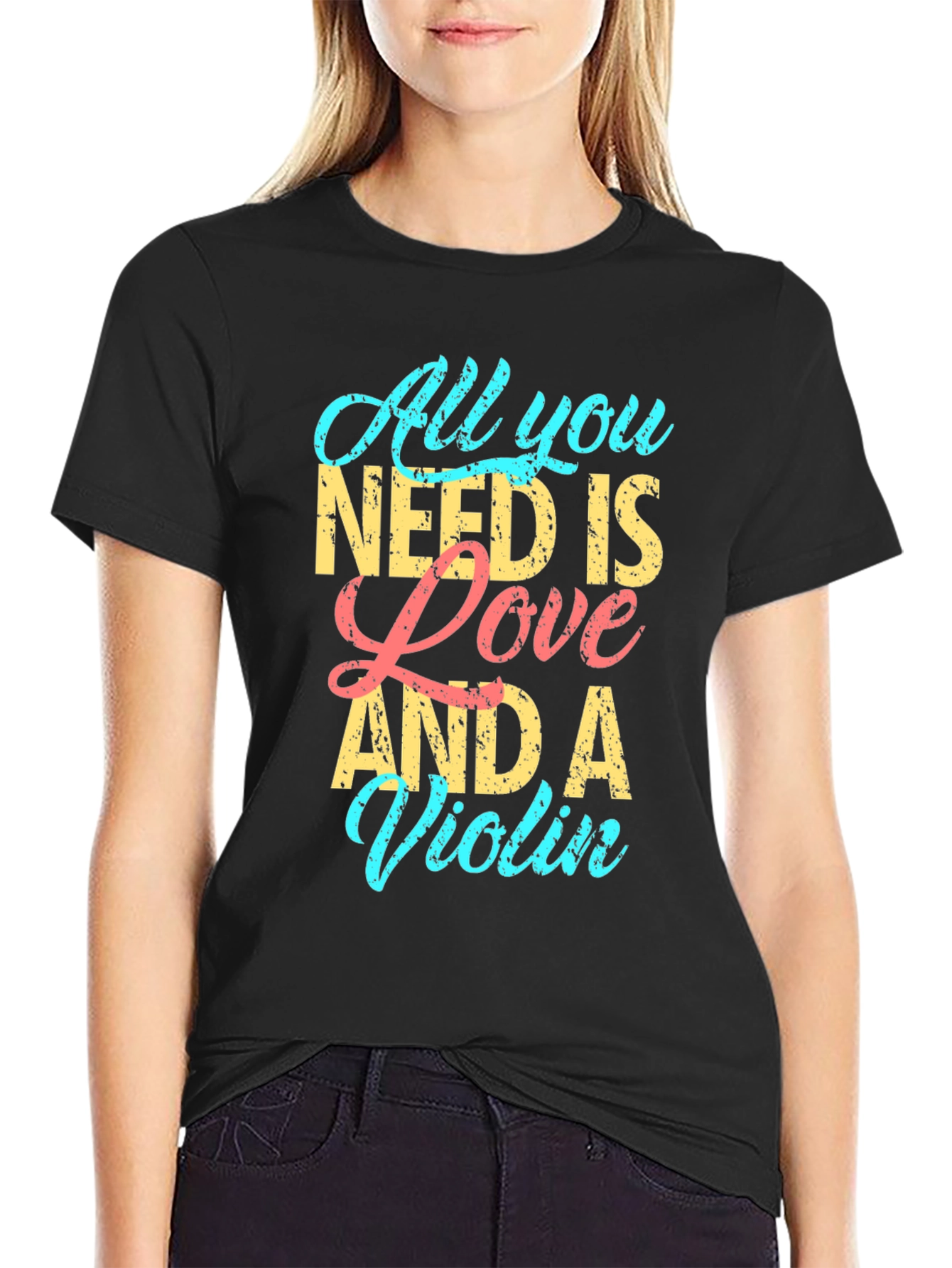 All You Need is Love and a Violin T-Shirt
