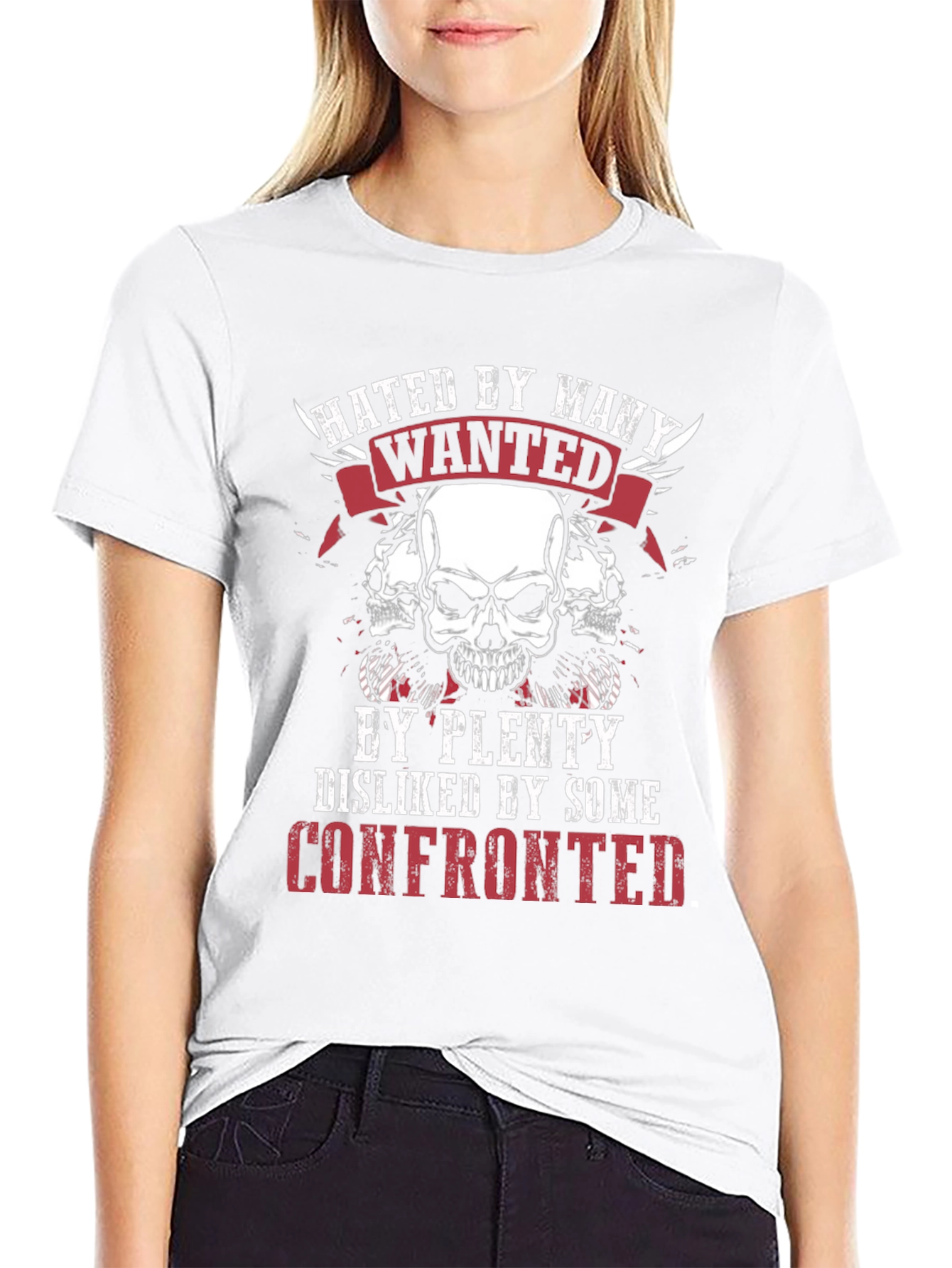 Hated By Many Skull Graphic T-Shirt