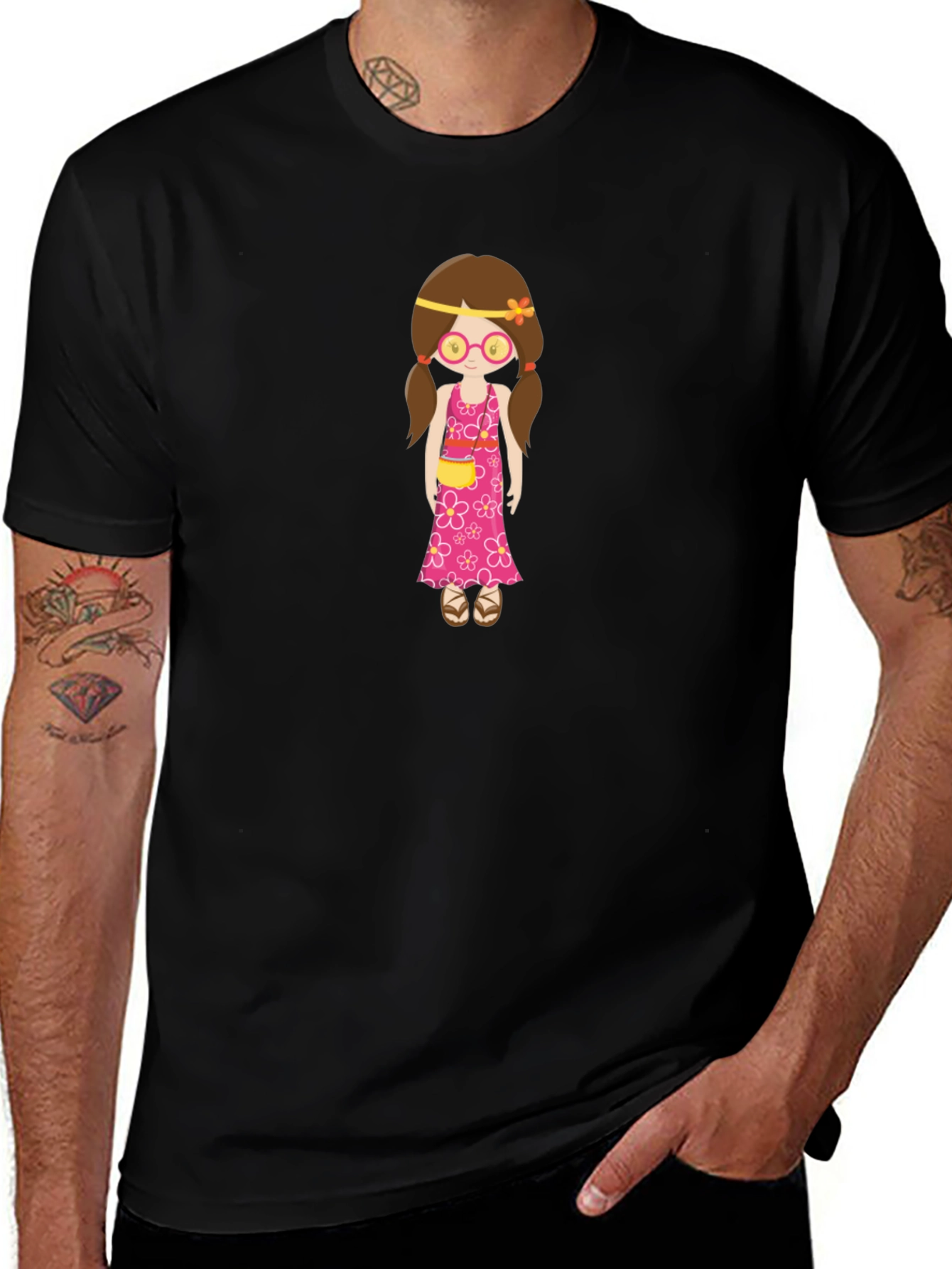 Hippie Girl T-Shirt - Fun Graphic Tee