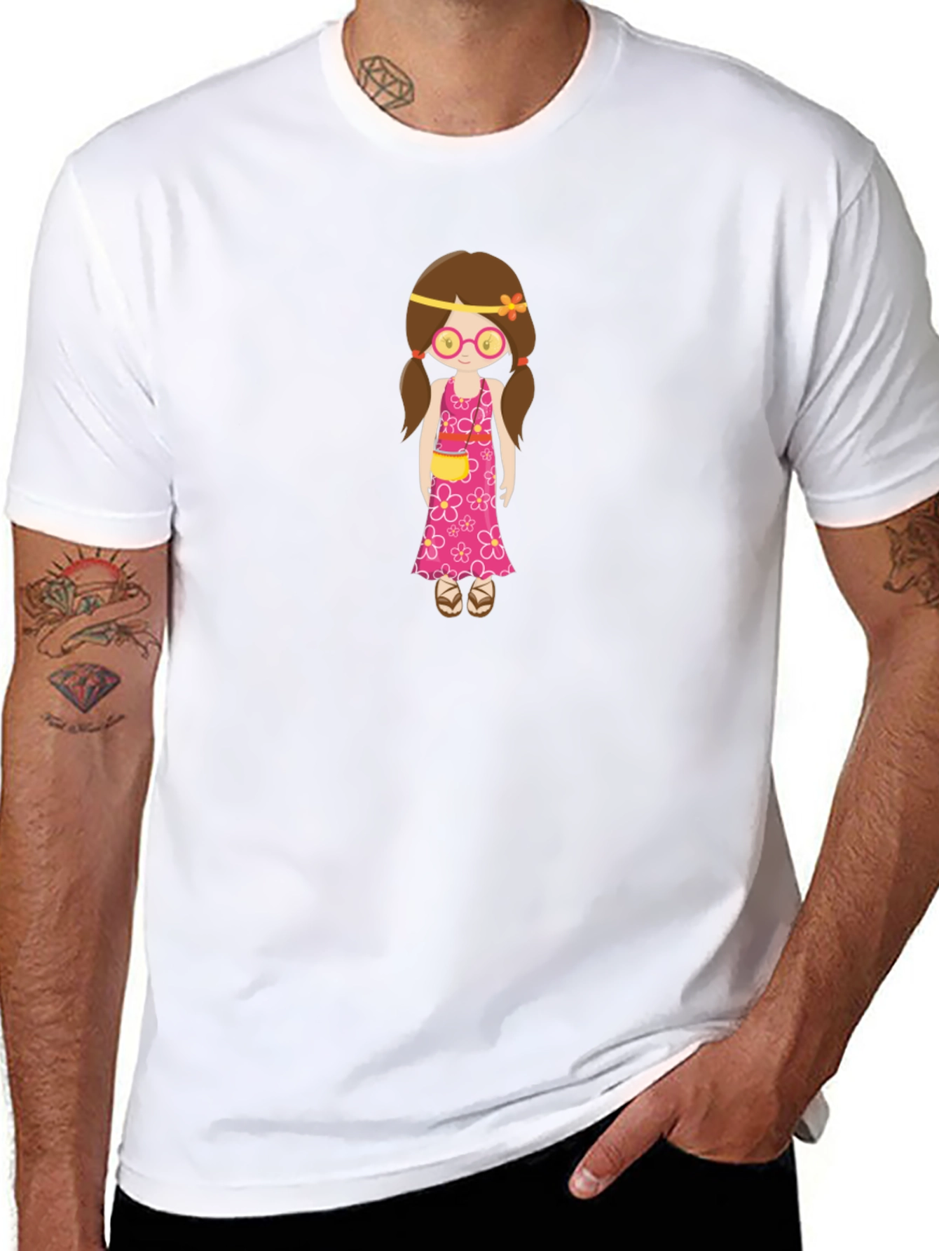 Hippie Girl T-Shirt - Fun Graphic Tee