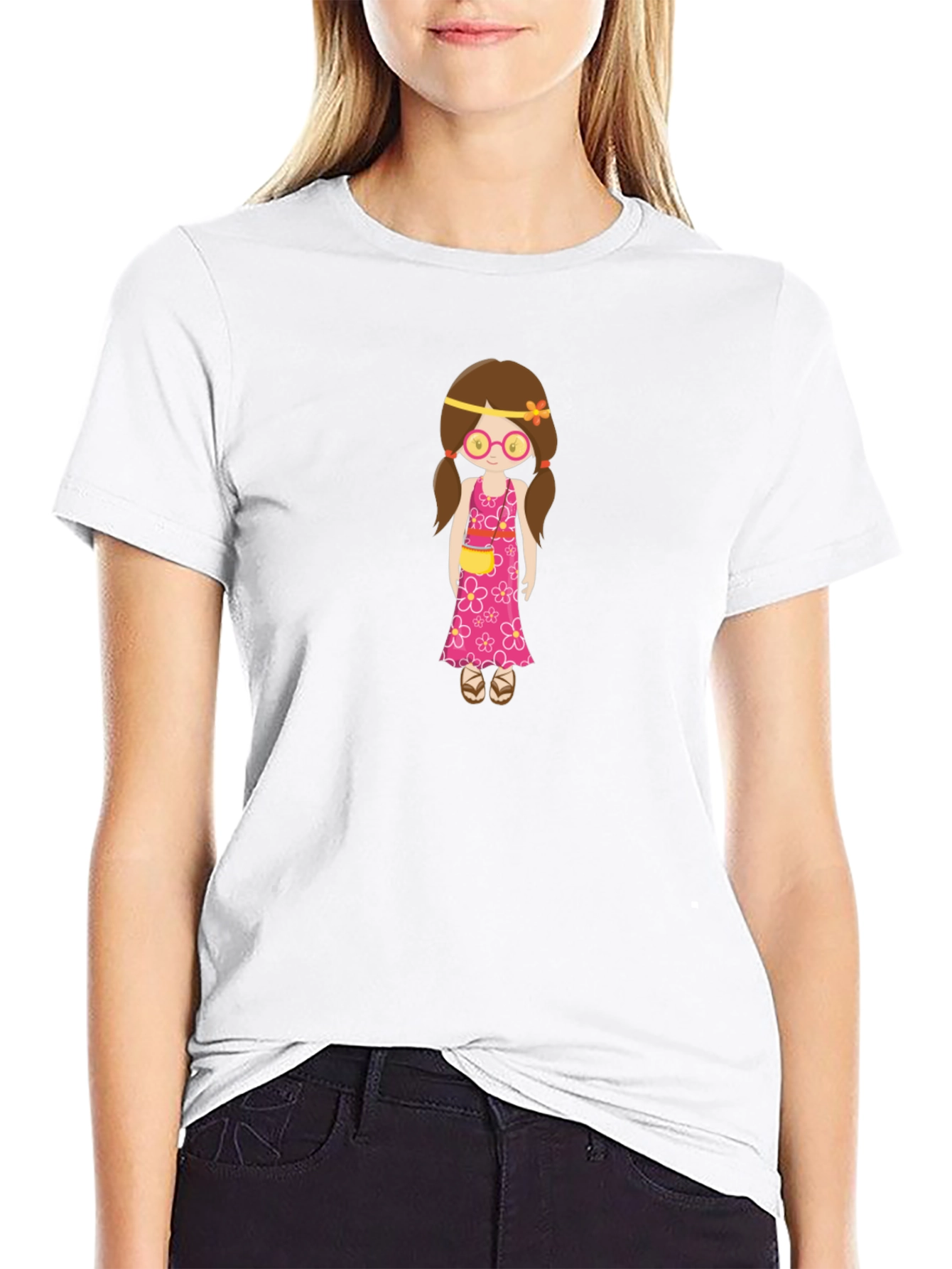 Hippie Girl T-Shirt - Fun Graphic Tee