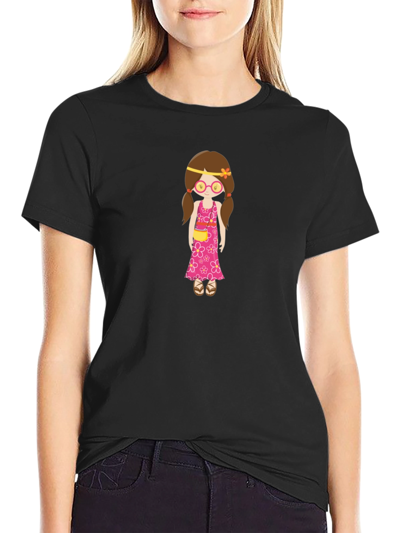 Hippie Girl T-Shirt - Fun Graphic Tee