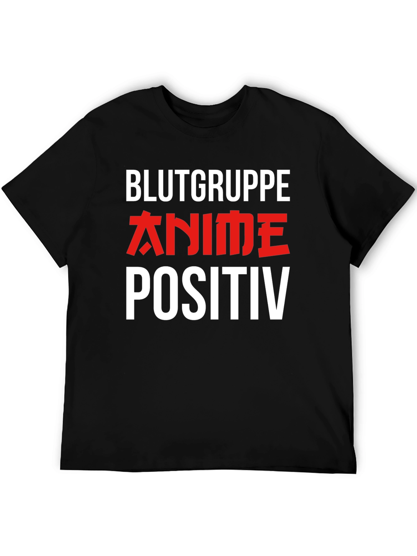 Anime Positiv Graphic Tee - Black