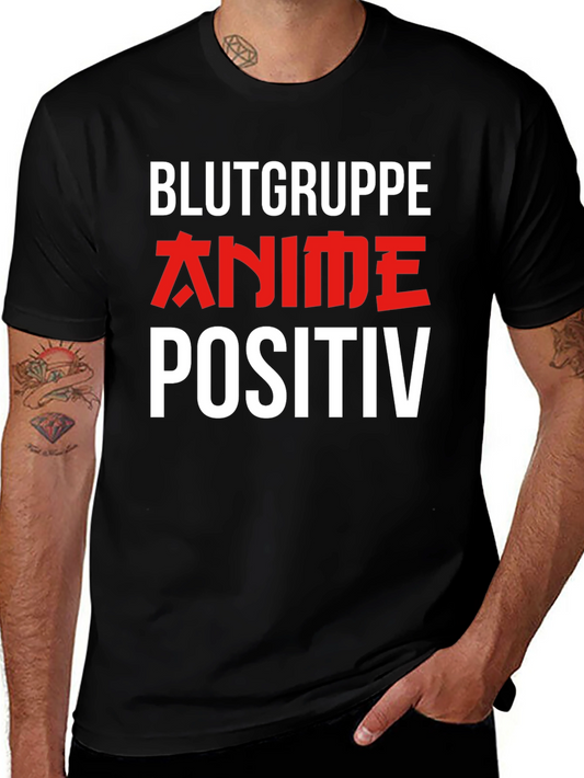 Anime Positiv Graphic Tee - Black
