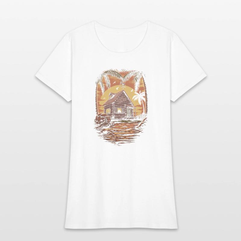 Kame House Island Beautiful Sunset