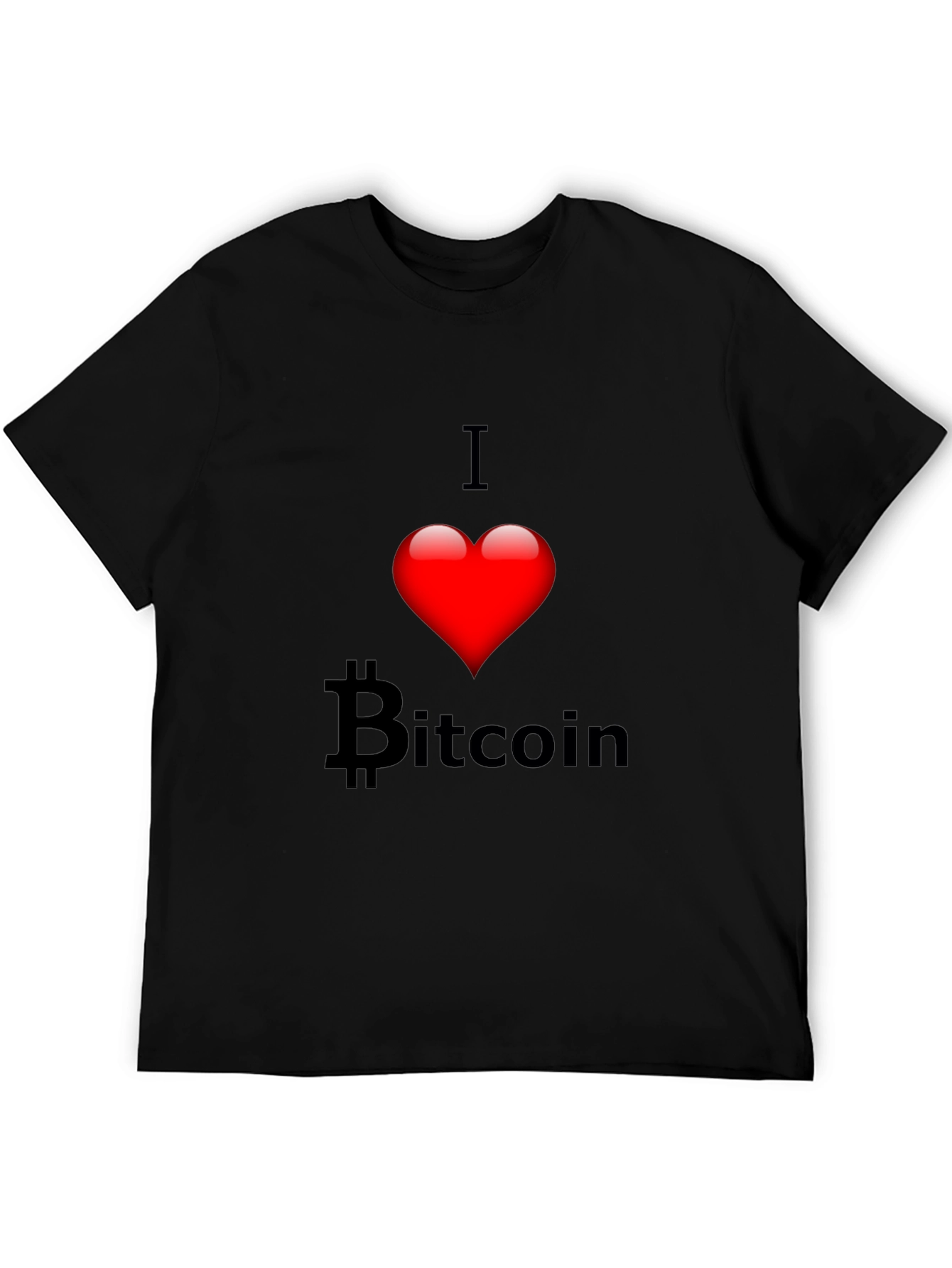 I Heart Bitcoin Black T-Shirt