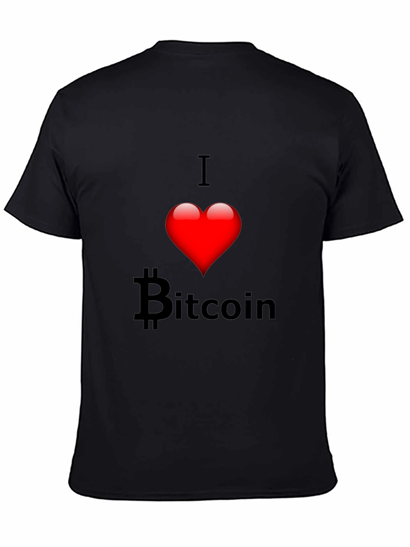 I Heart Bitcoin Black T-Shirt