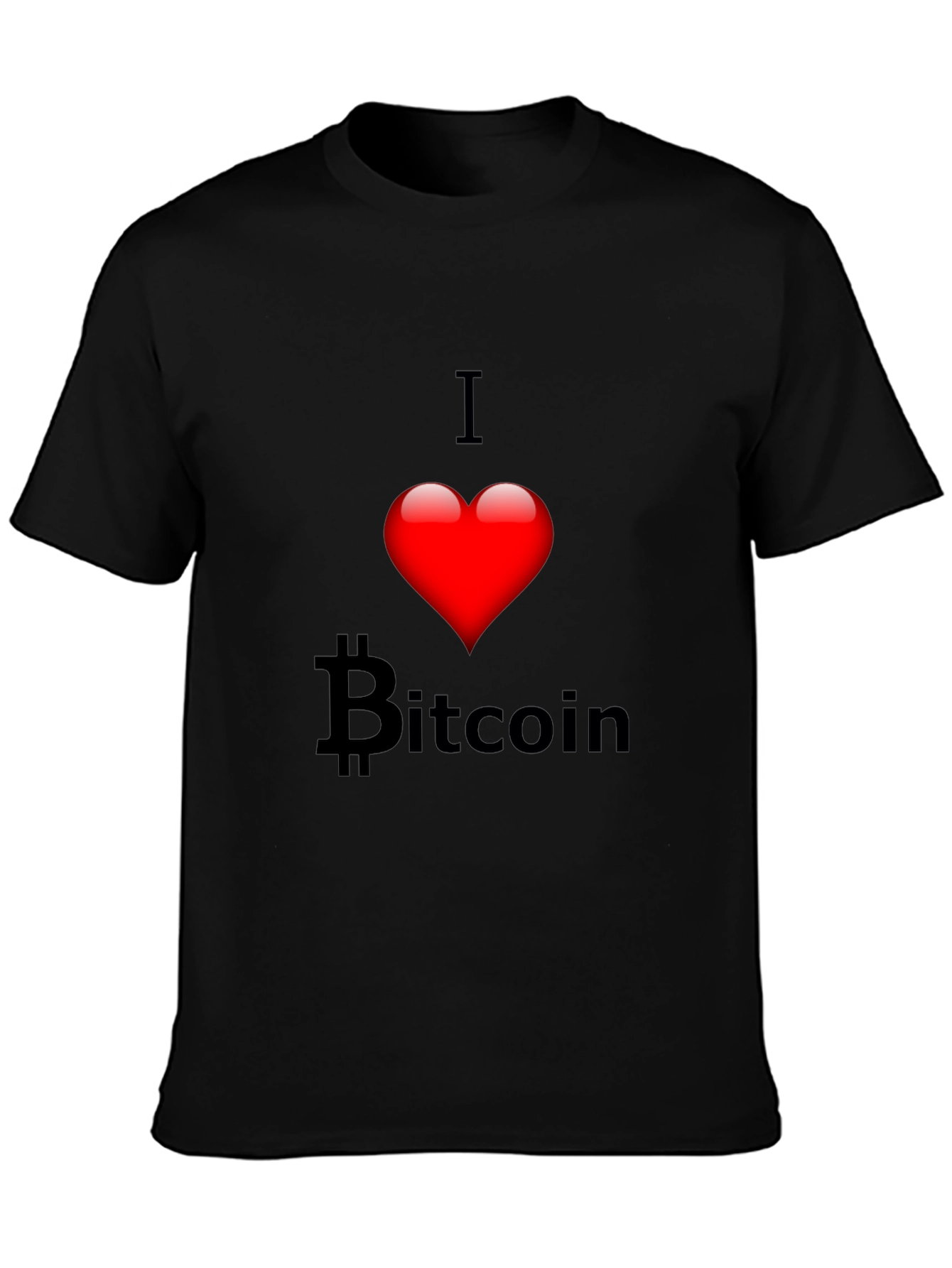 I Heart Bitcoin Black T-Shirt