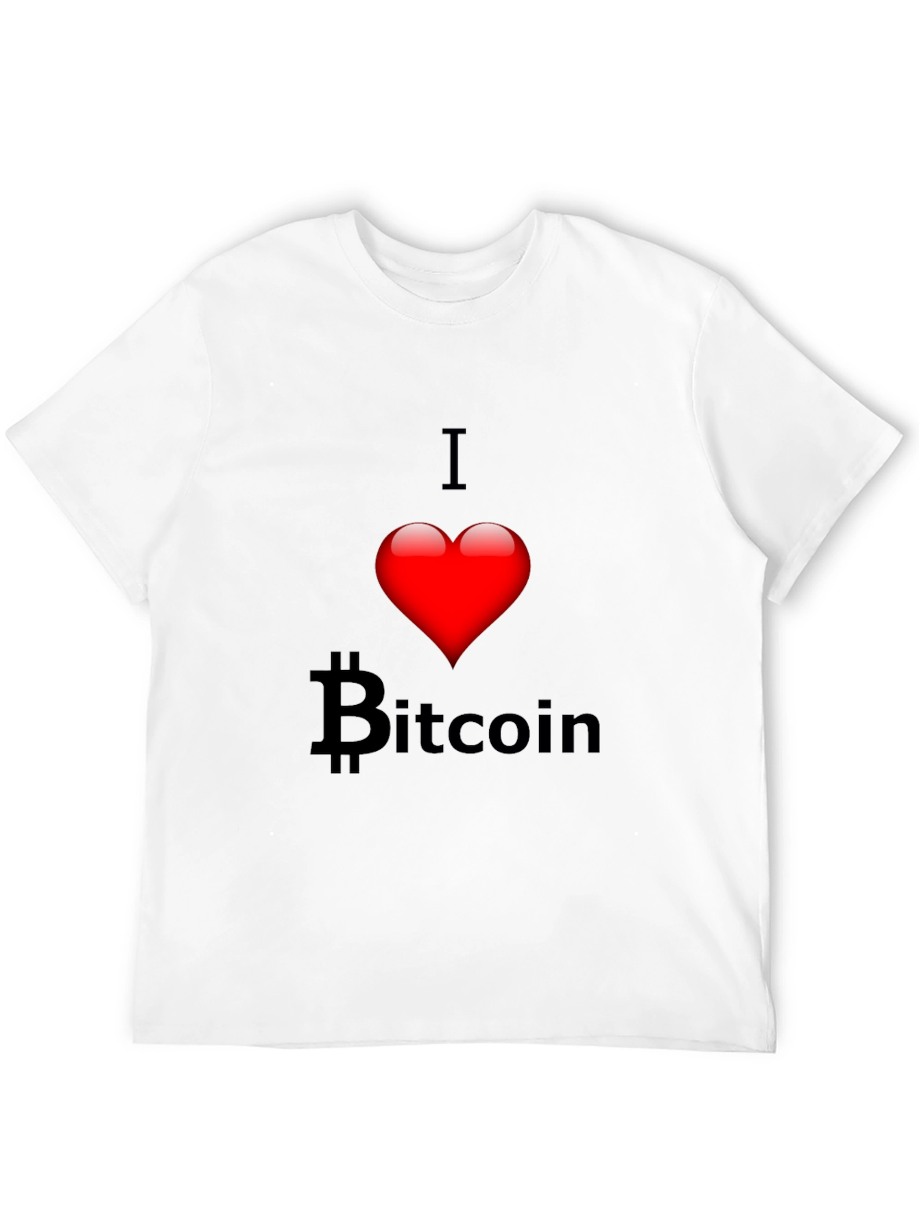 I Heart Bitcoin Black T-Shirt