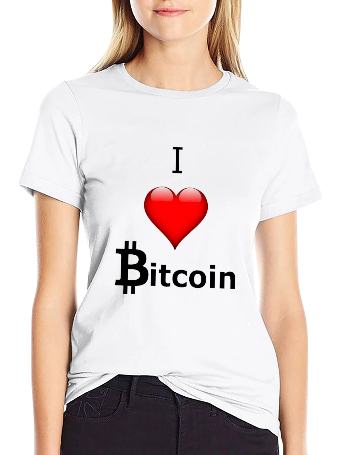 I Heart Bitcoin Black T-Shirt