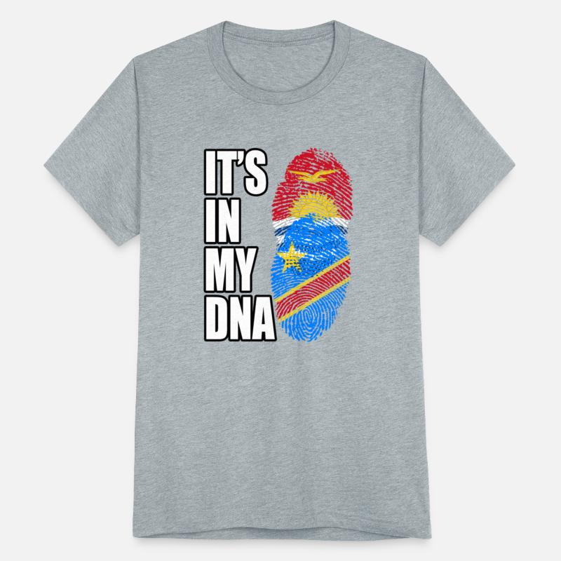 Kiribati And Congolese Mix Heritage DNA Flag