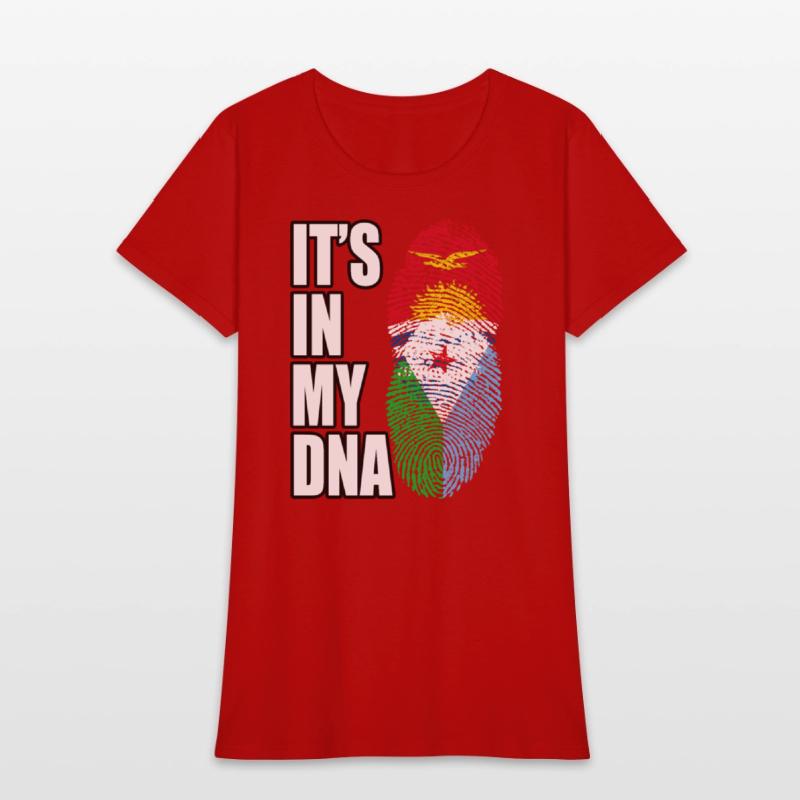 Kiribati And Djiboutian Mix Heritage DNA Flag