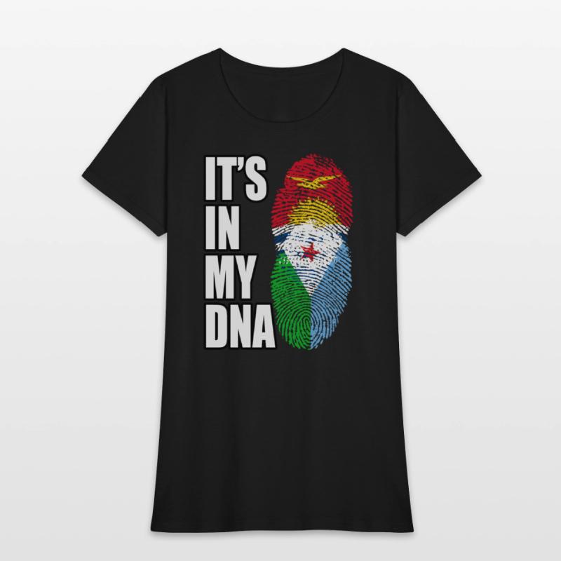 Kiribati And Djiboutian Mix Heritage DNA Flag