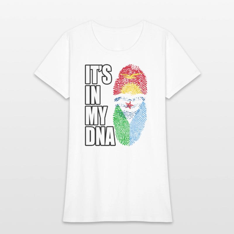 Kiribati And Djiboutian Mix Heritage DNA Flag