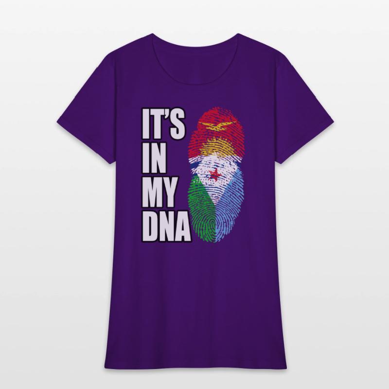 Kiribati And Djiboutian Mix Heritage DNA Flag