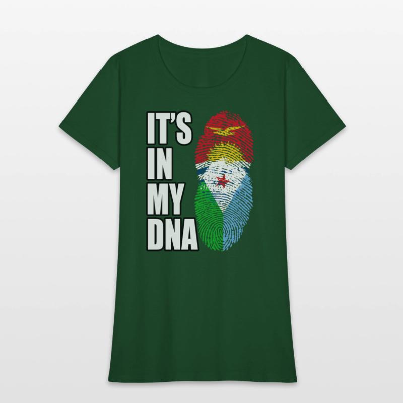 Kiribati And Djiboutian Mix Heritage DNA Flag