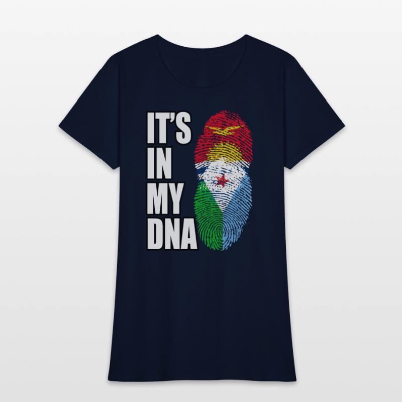 Kiribati And Djiboutian Mix Heritage DNA Flag