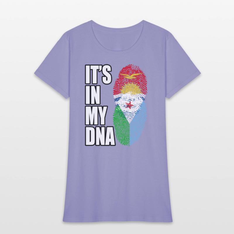 Kiribati And Djiboutian Mix Heritage DNA Flag