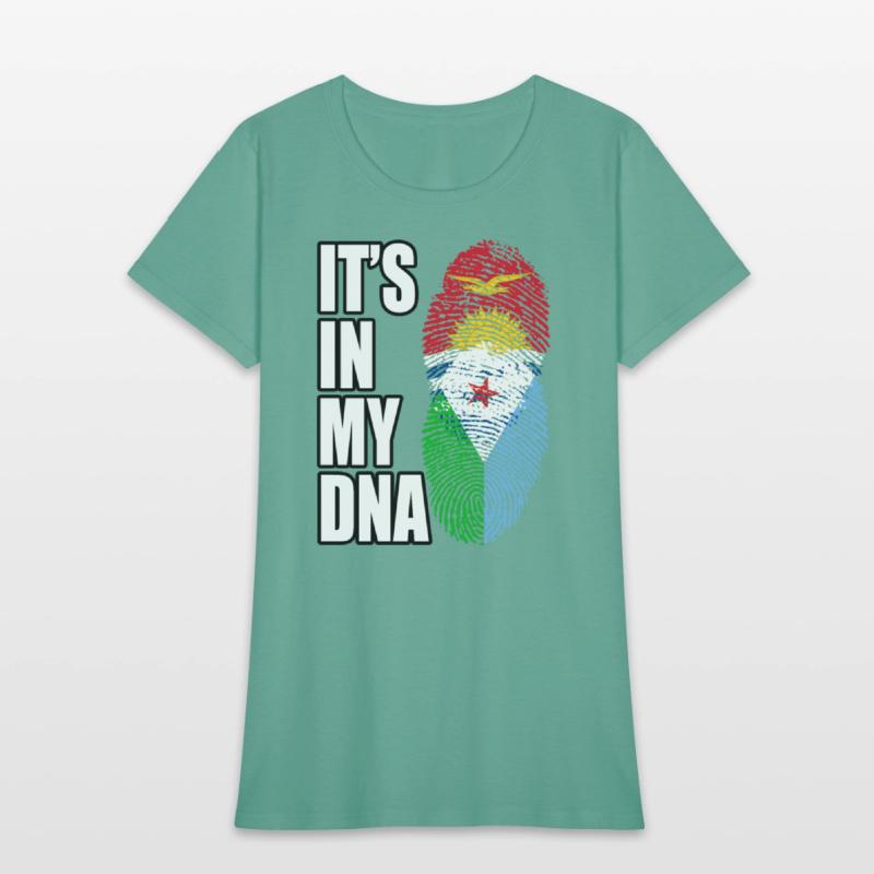 Kiribati And Djiboutian Mix Heritage DNA Flag