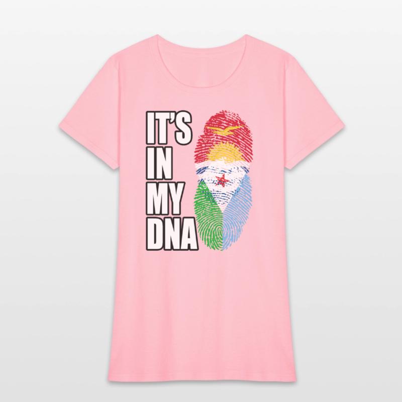 Kiribati And Djiboutian Mix Heritage DNA Flag