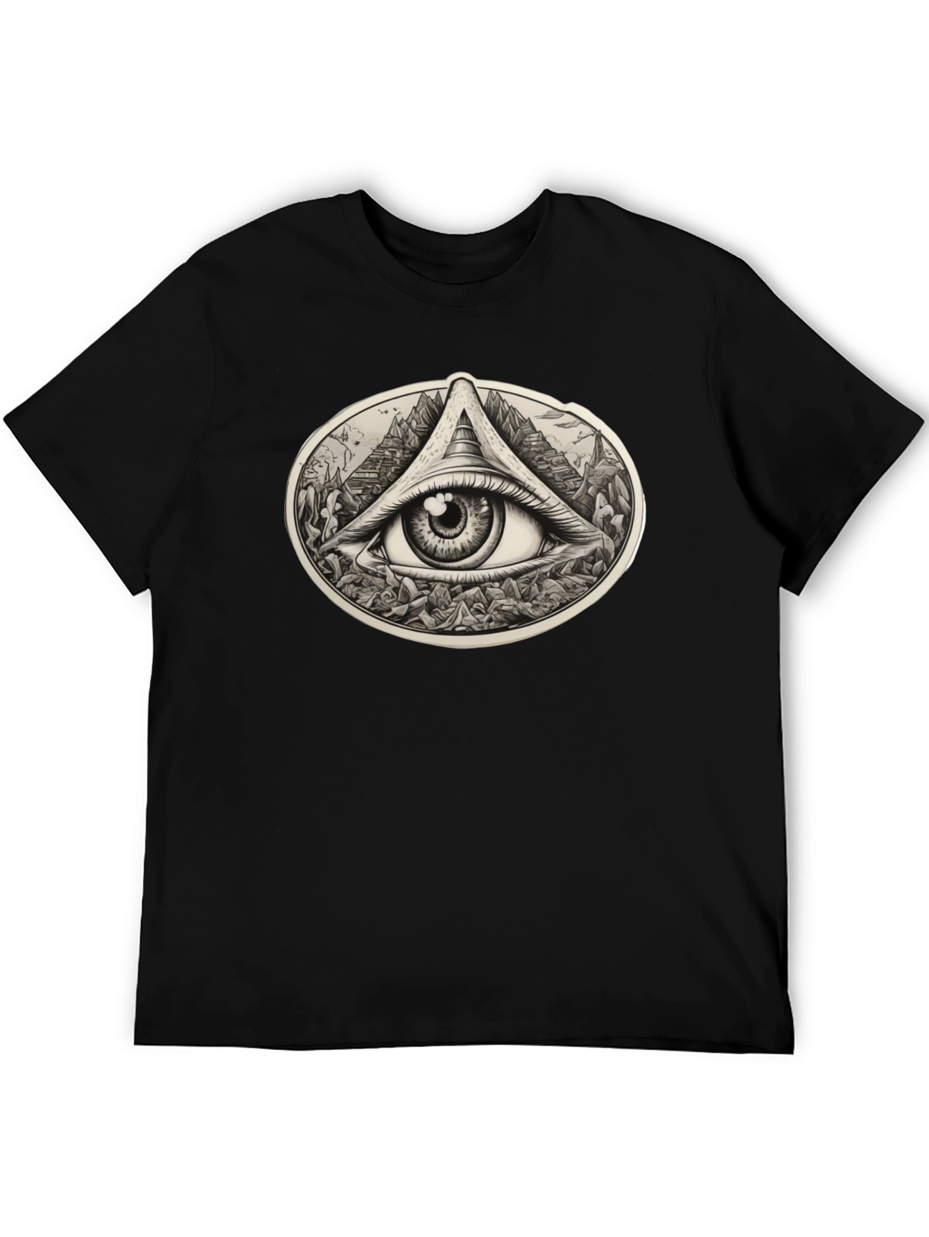 All Seeing Eye Graphic Tee - Black Unisex T-Shirt