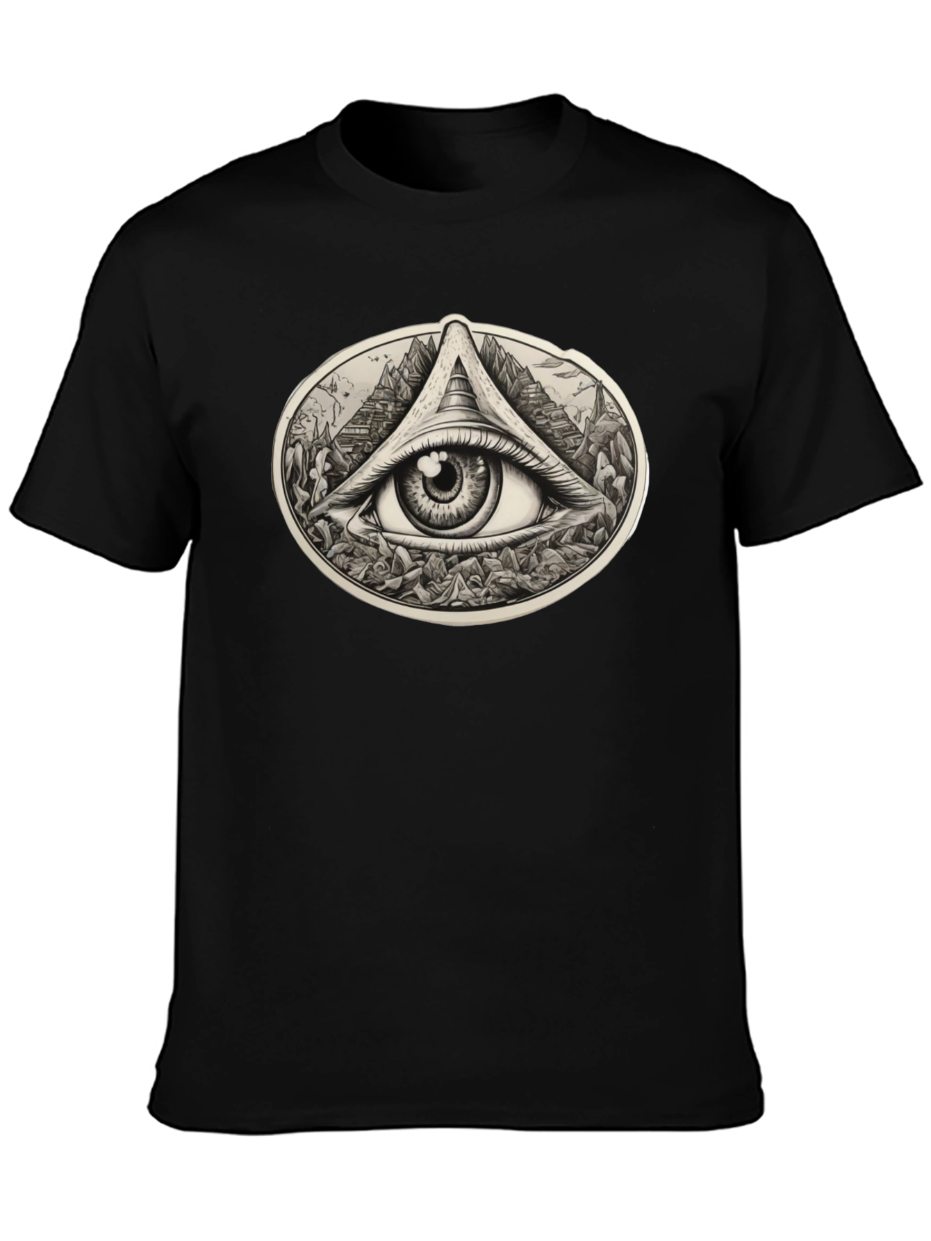 All Seeing Eye Graphic Tee - Black Unisex T-Shirt