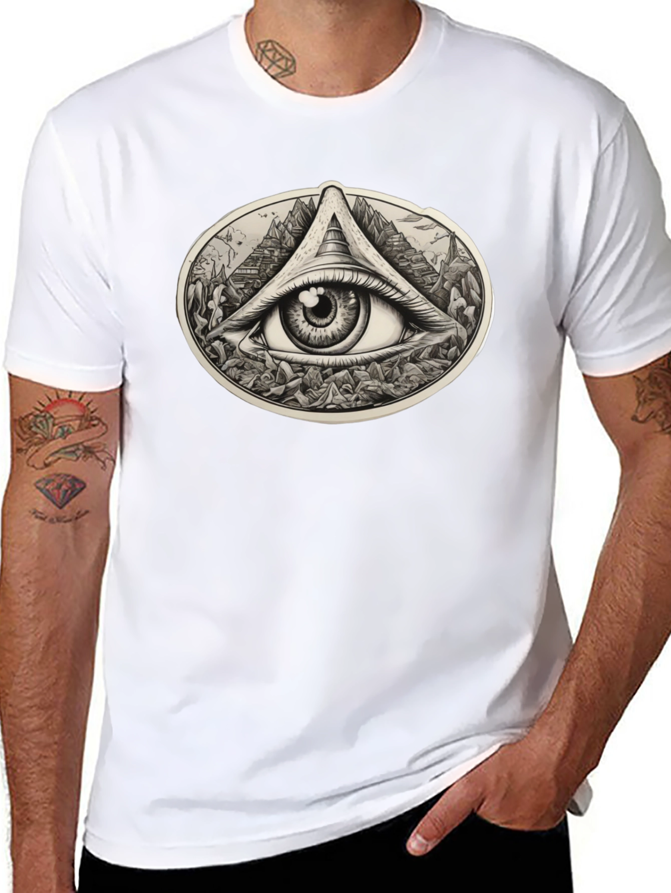 All Seeing Eye Graphic Tee - Black Unisex T-Shirt