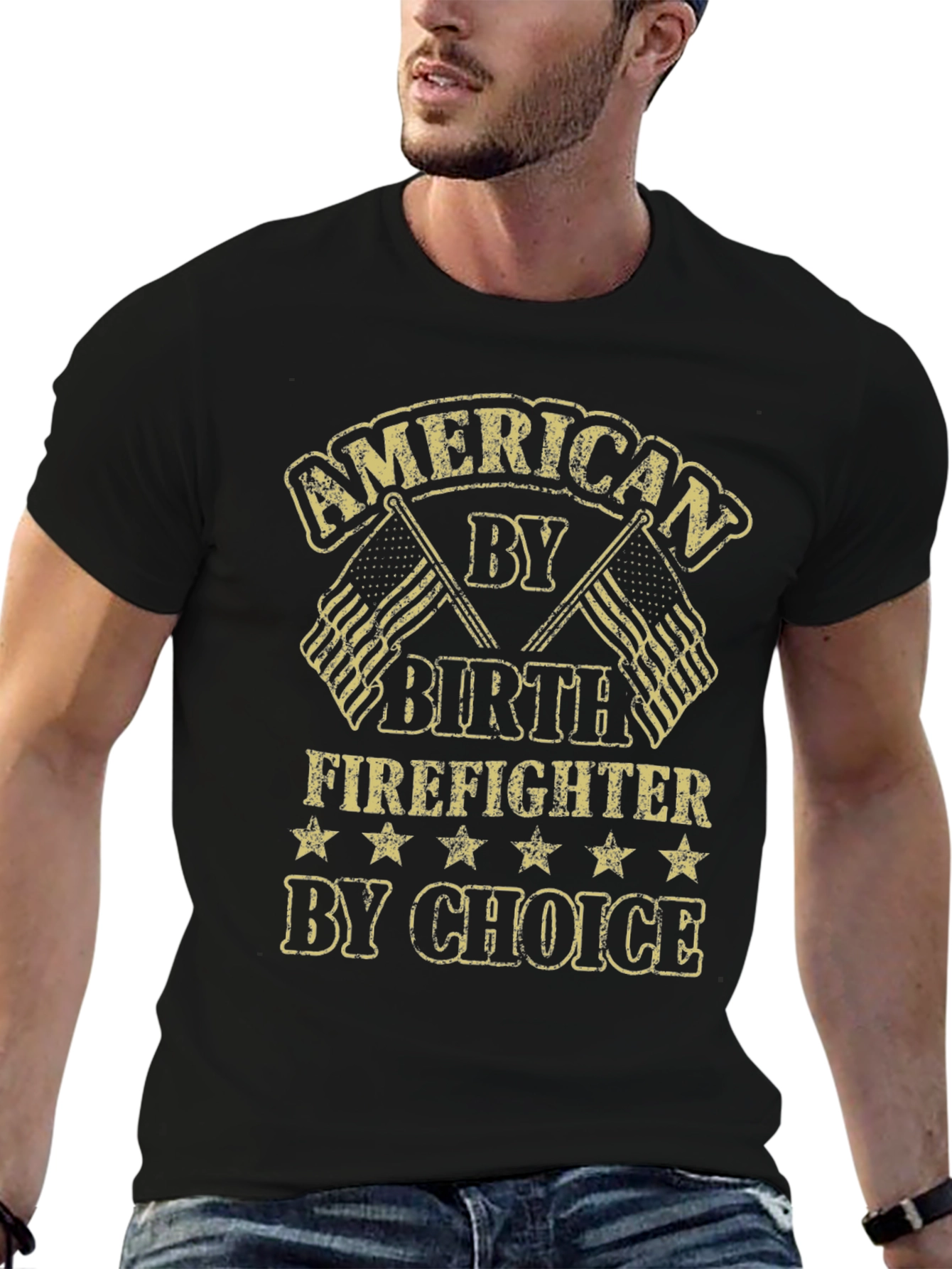 American Firefighter T-Shirt - By Birth By Choice