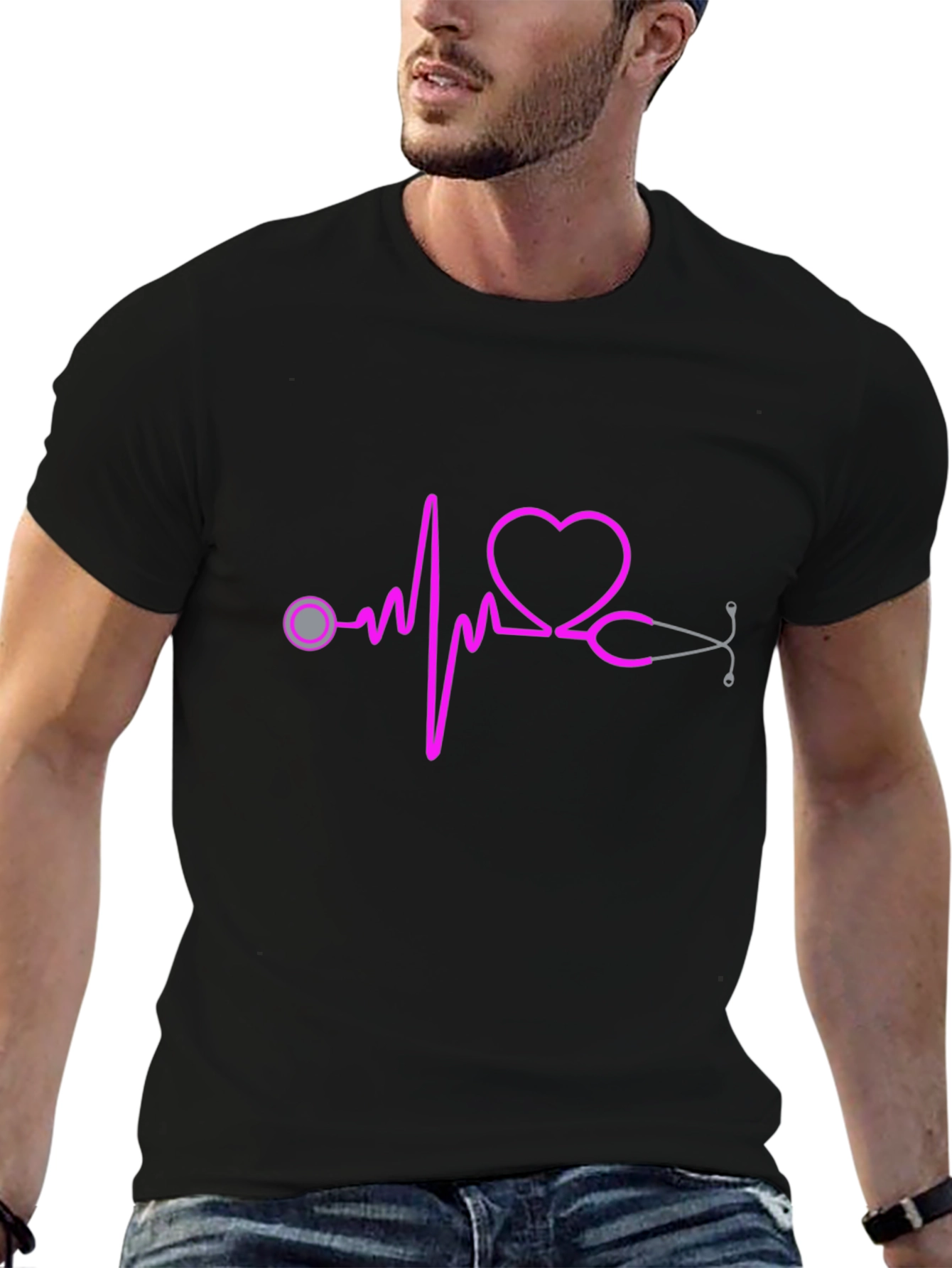 Heartbeat Stethoscope Graphic Tee