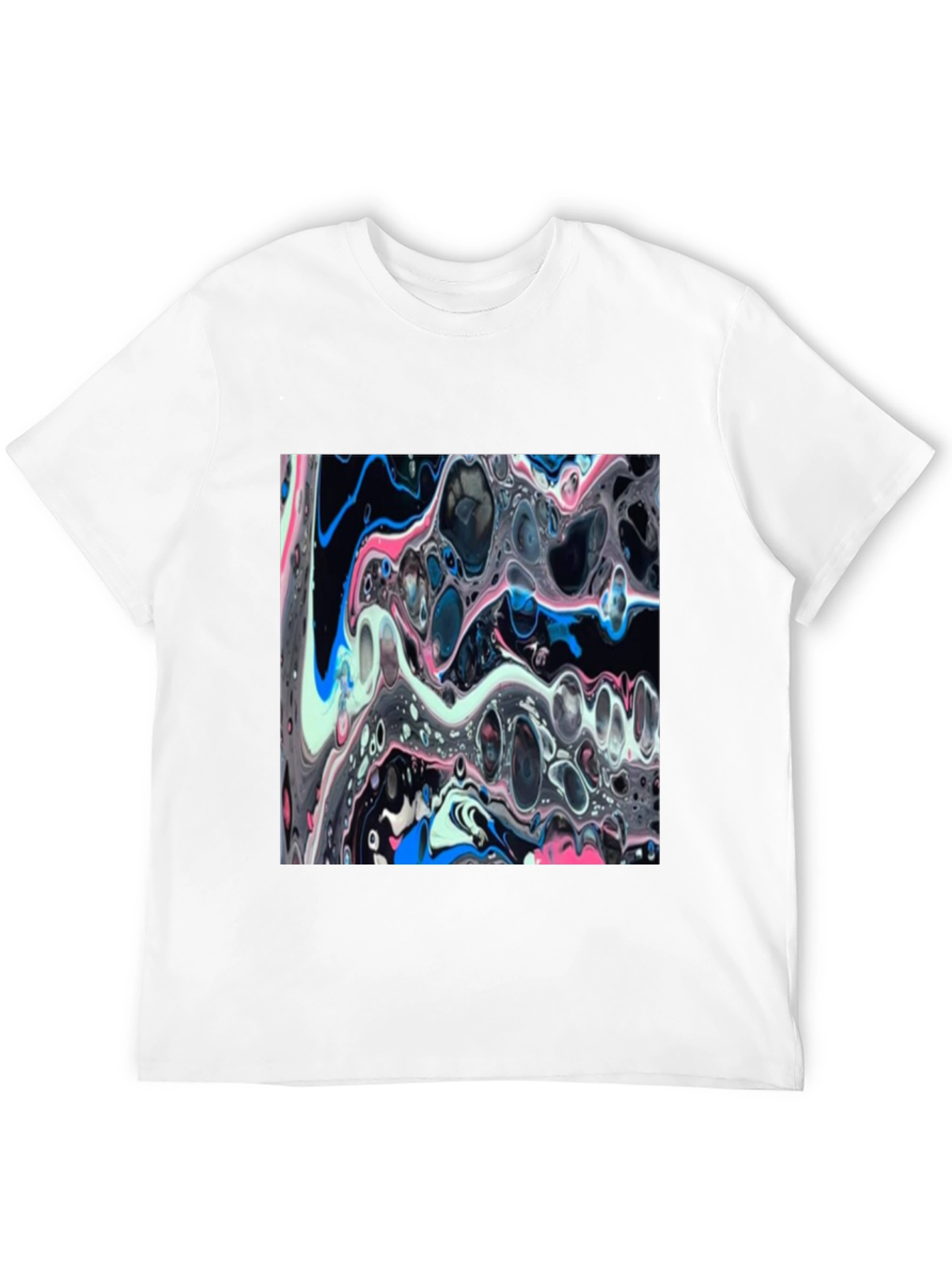 Abstract Swirl Art Black T-Shirt