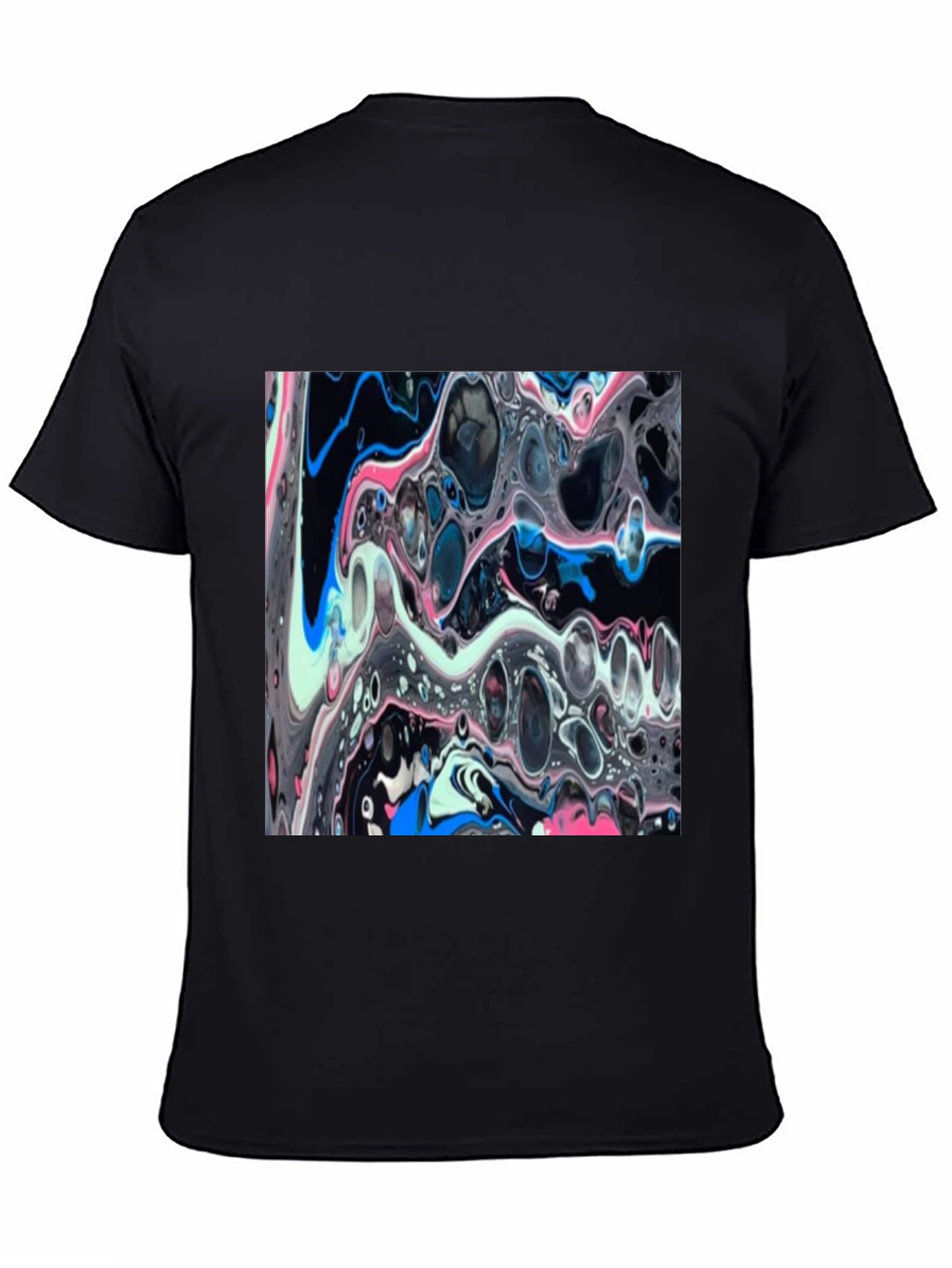 Abstract Swirl Art Black T-Shirt