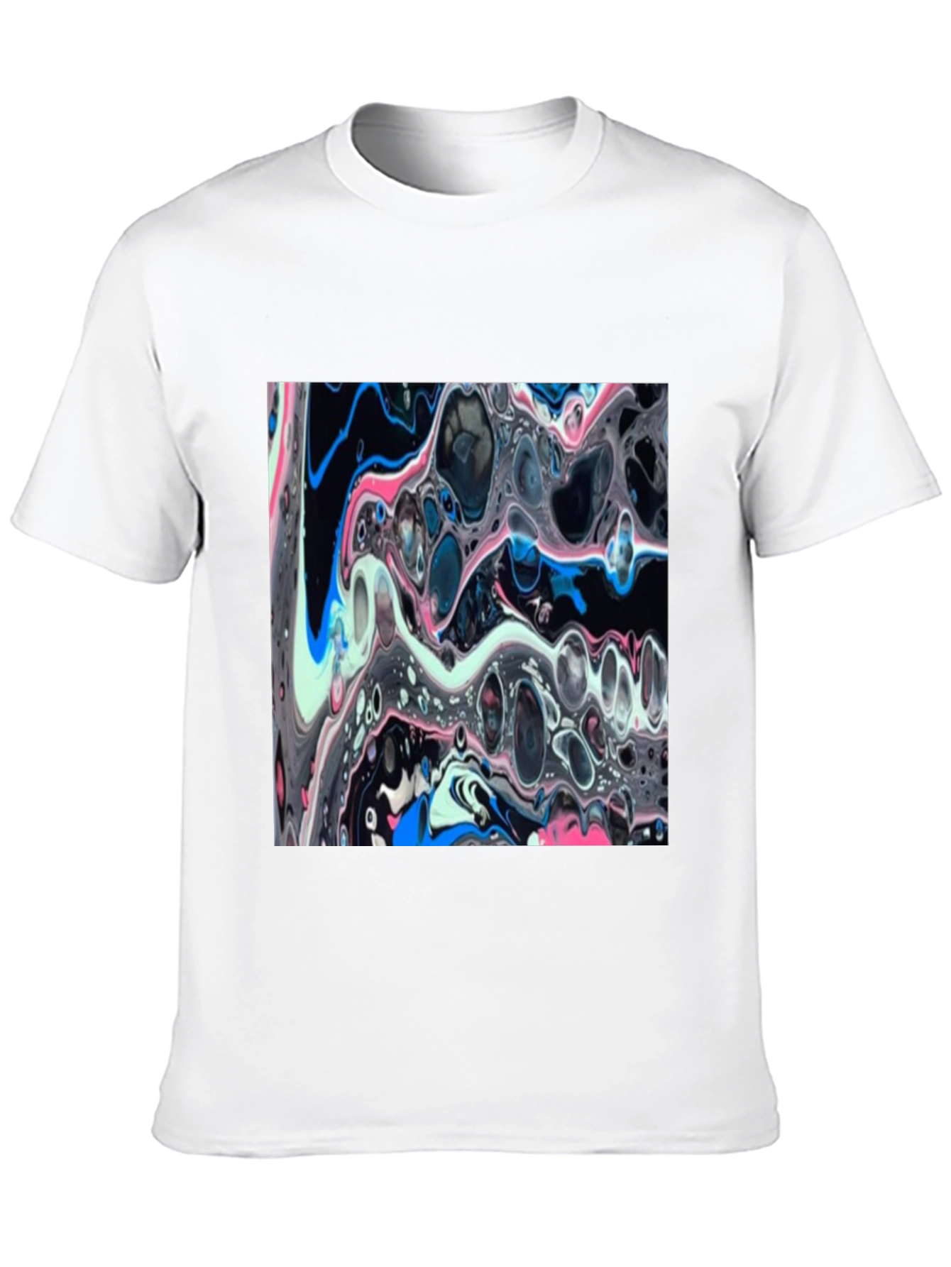 Abstract Swirl Art Black T-Shirt