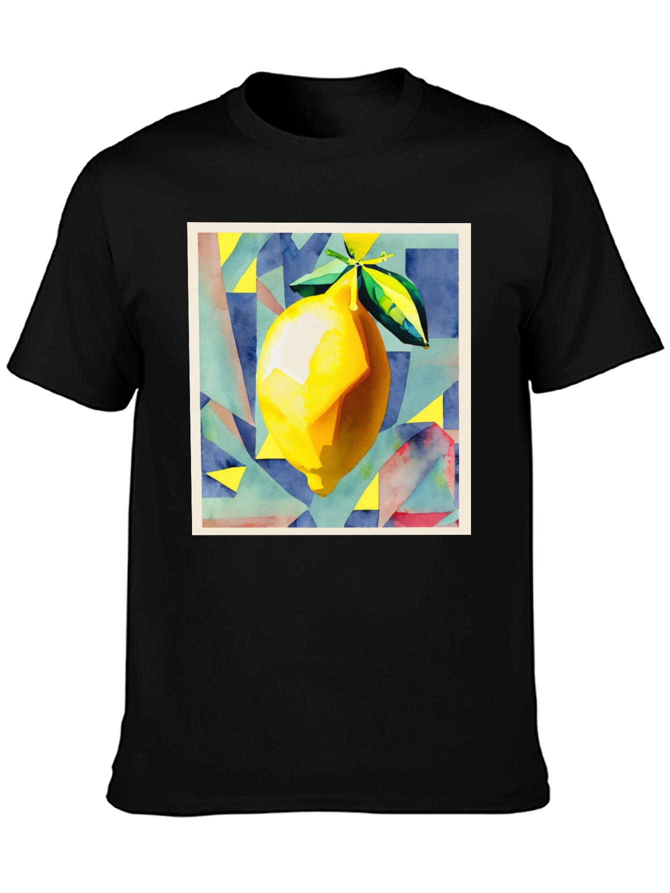 Abstract Lemon Graphic T-Shirt