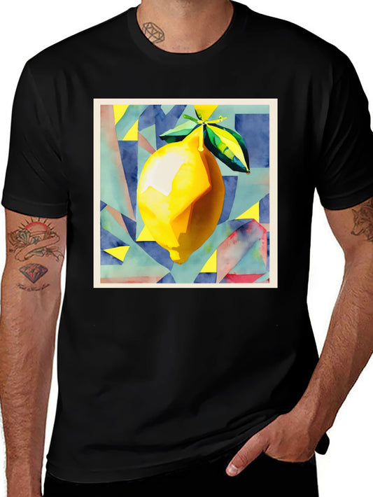 Abstract Lemon Graphic T-Shirt