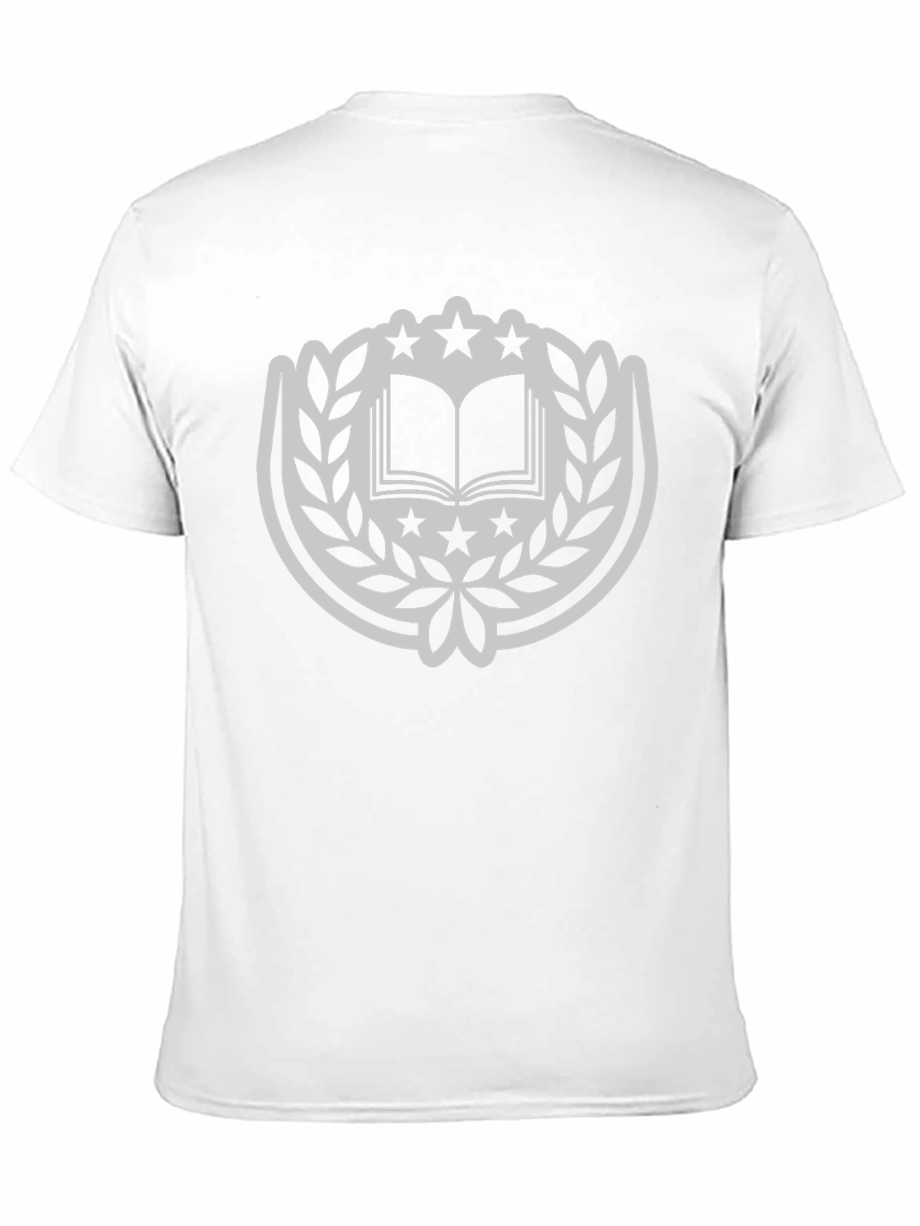 Academic Crest Tee: Classic Black Cotton T-Shirt