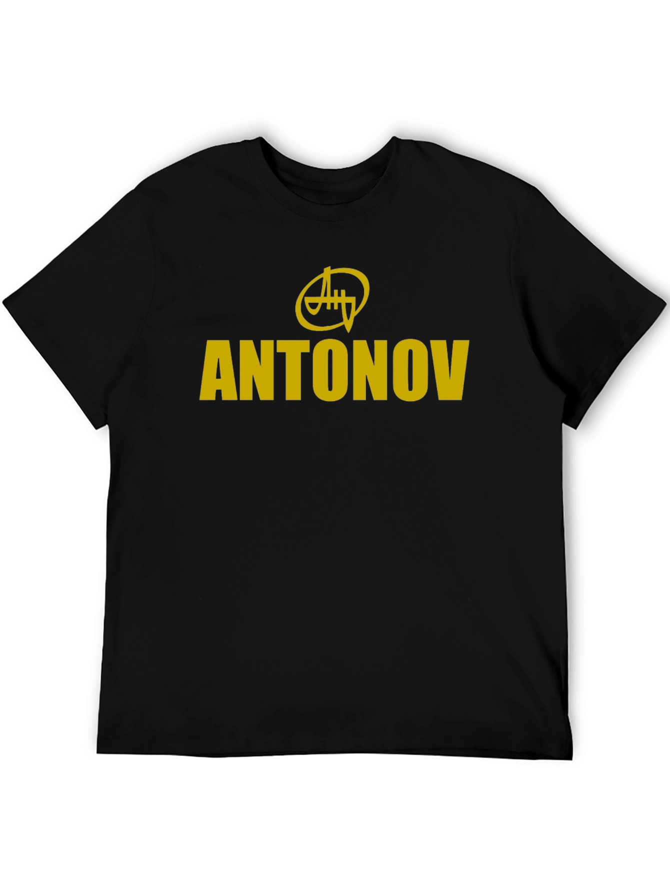 Antonov Graphic Tee - Black Crew Neck T-Shirt