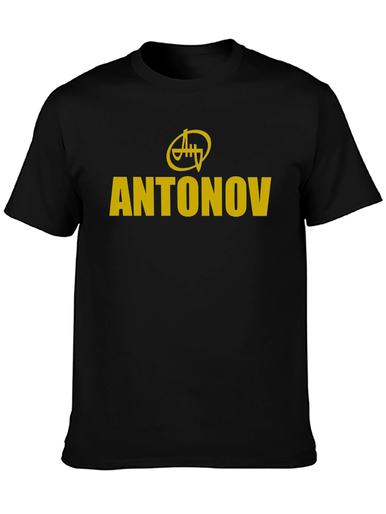 Antonov Graphic Tee - Black Crew Neck T-Shirt