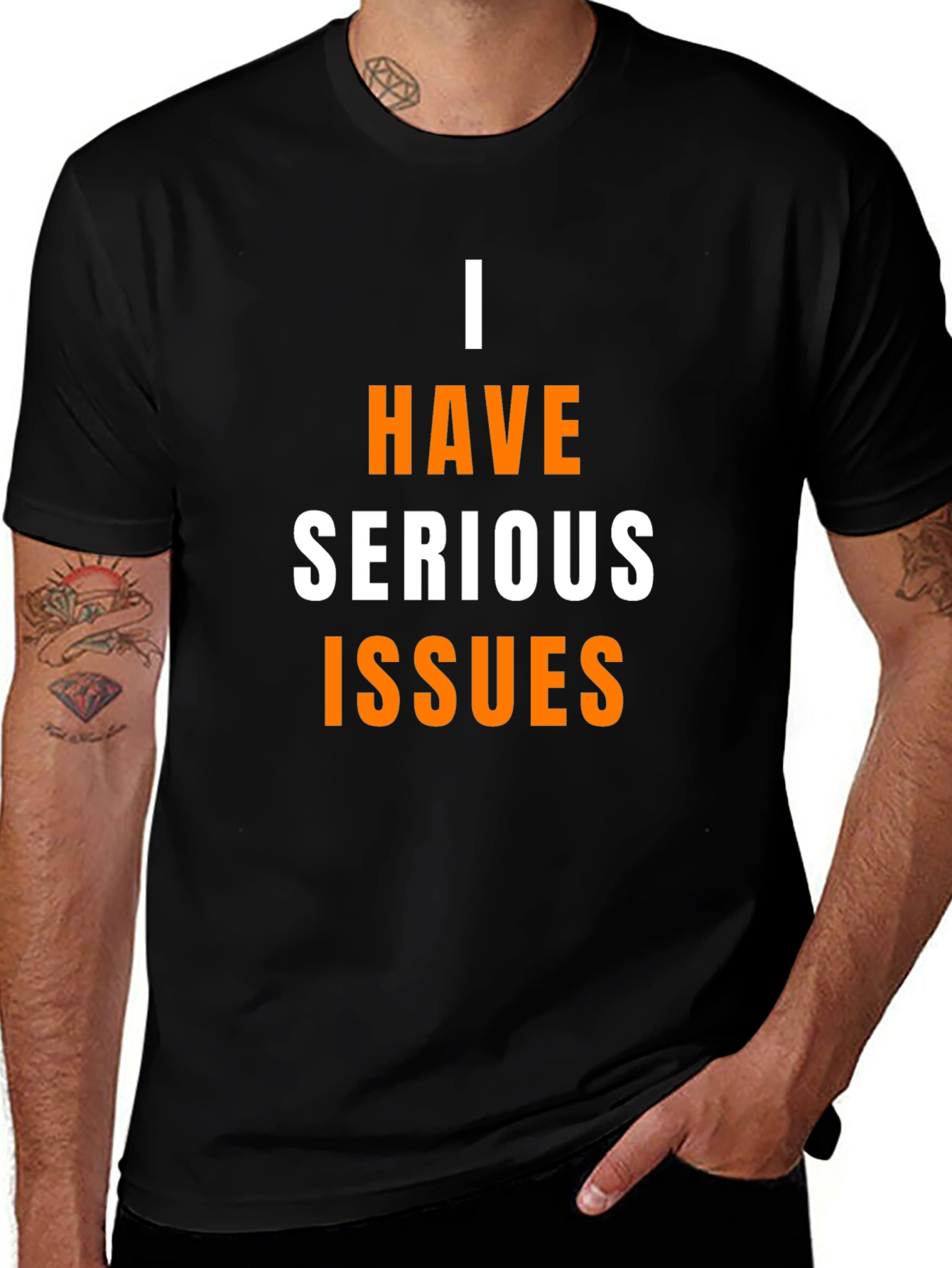 I Have Serious Issues Graphic T-Shirt - Black