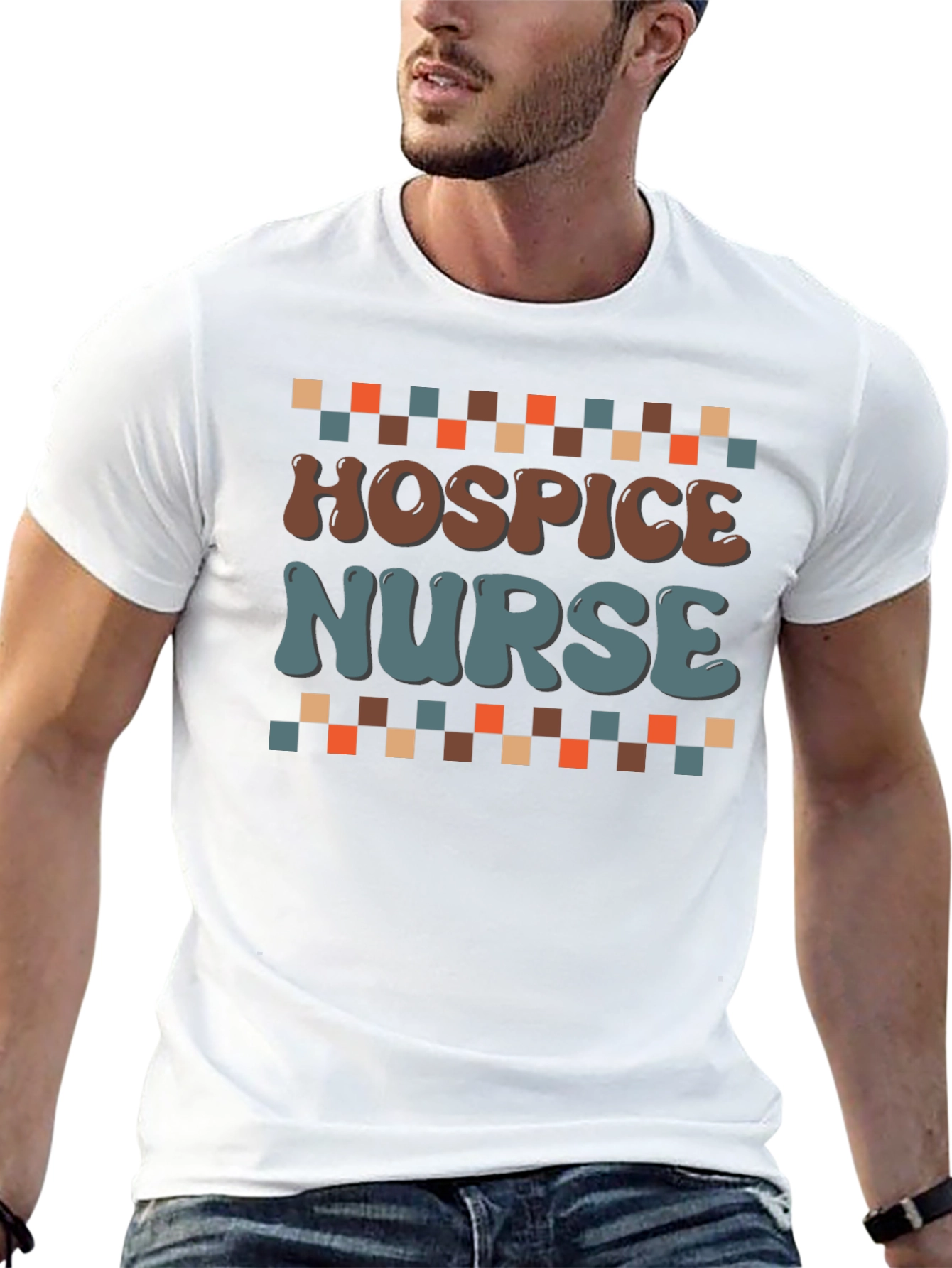 Hospice Nurse Graphic T-Shirt - Retro Design