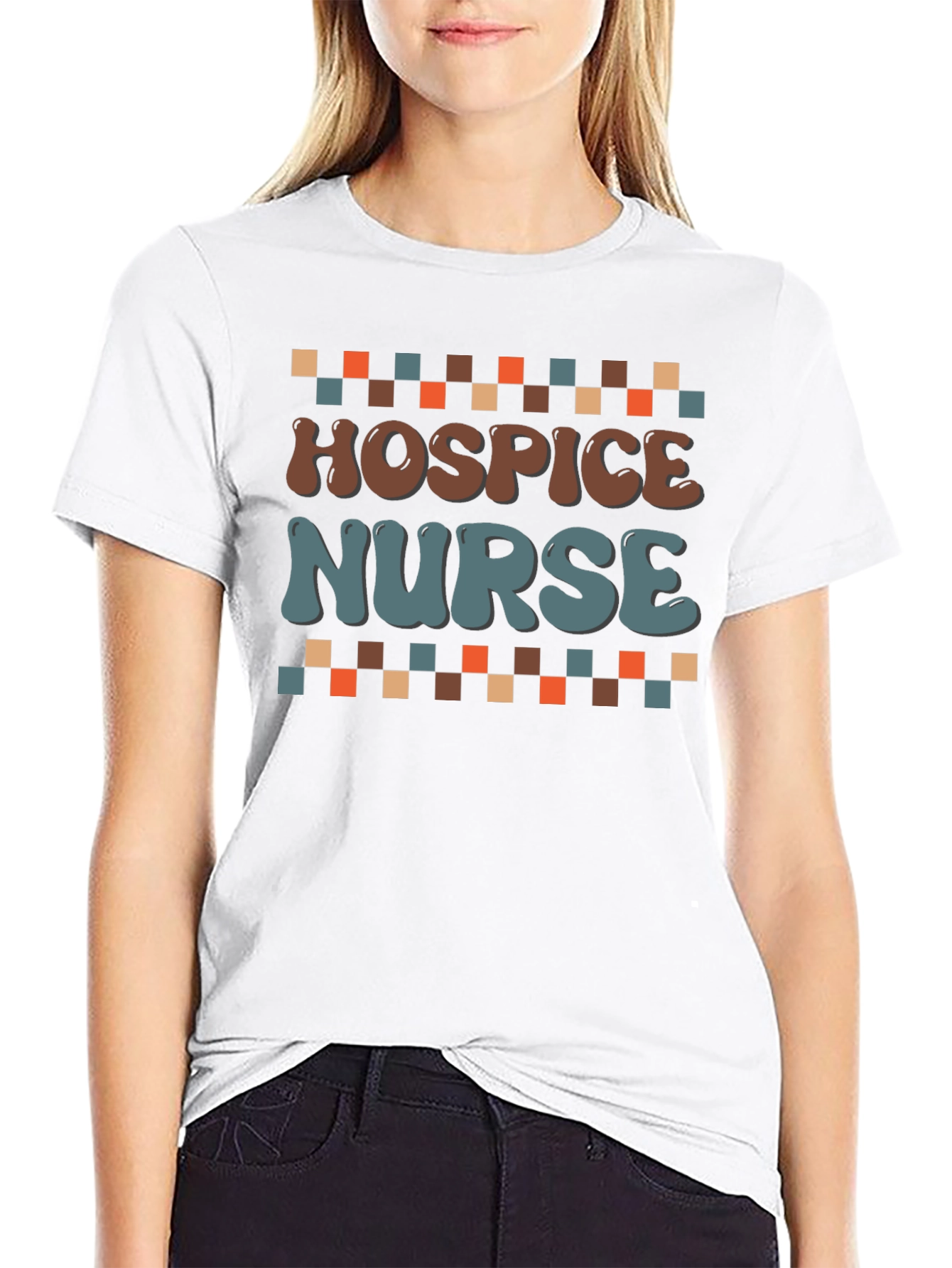 Hospice Nurse Graphic T-Shirt - Retro Design