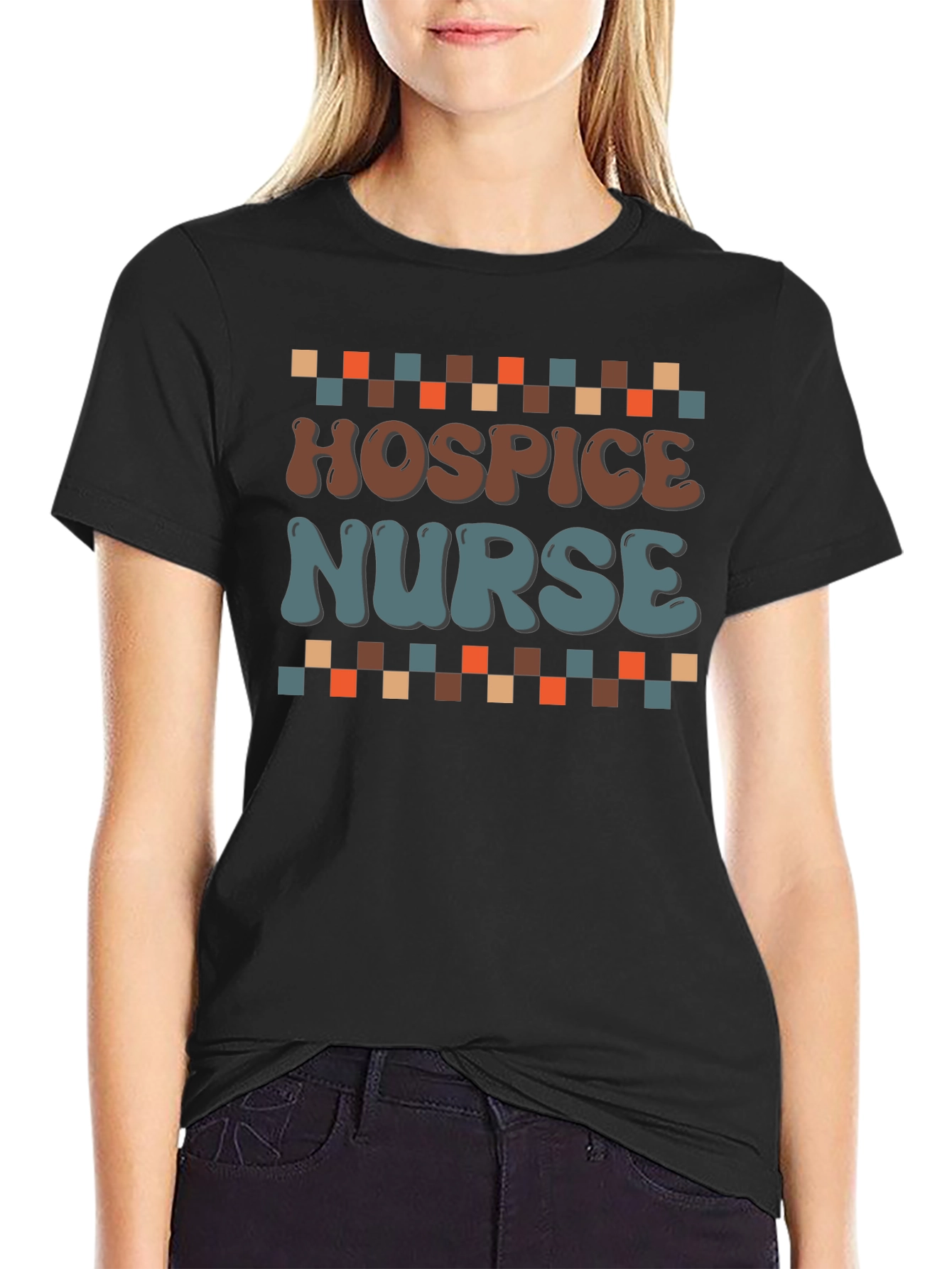 Hospice Nurse Graphic T-Shirt - Retro Design