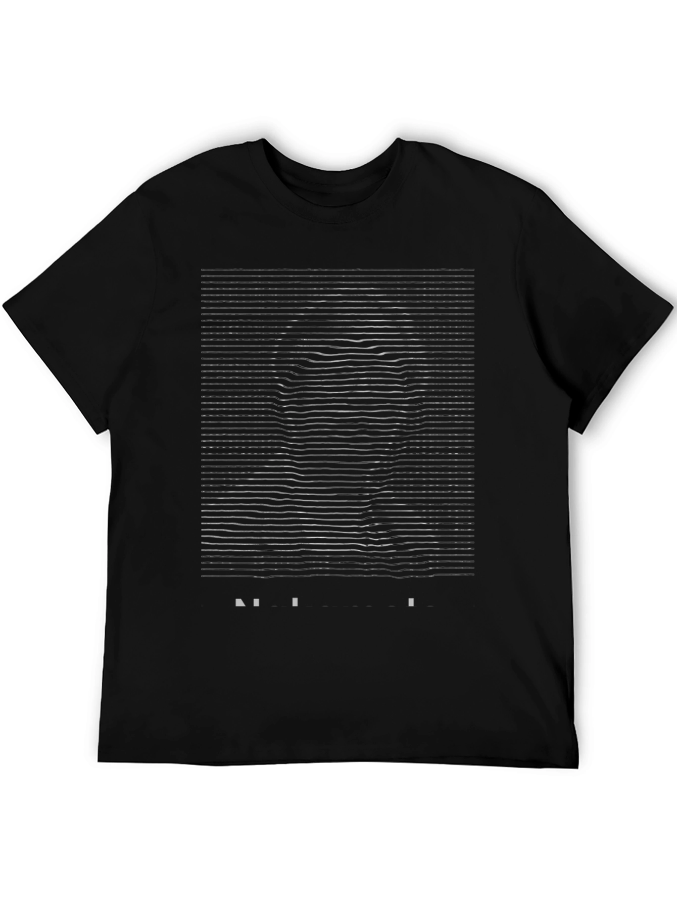 Abstract Portrait Graphic Tee - Modern Black T-Shirt