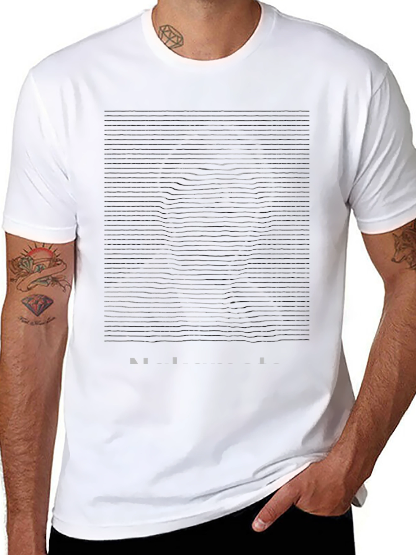 Abstract Portrait Graphic Tee - Modern Black T-Shirt
