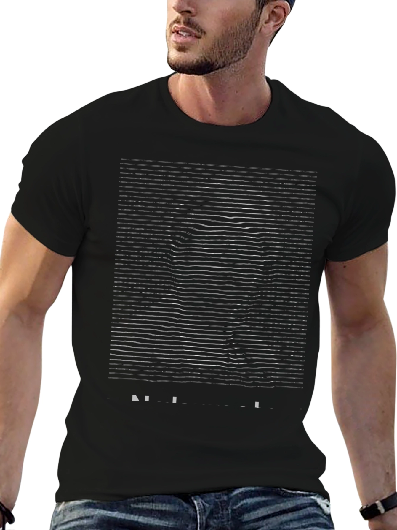 Abstract Portrait Graphic Tee - Modern Black T-Shirt