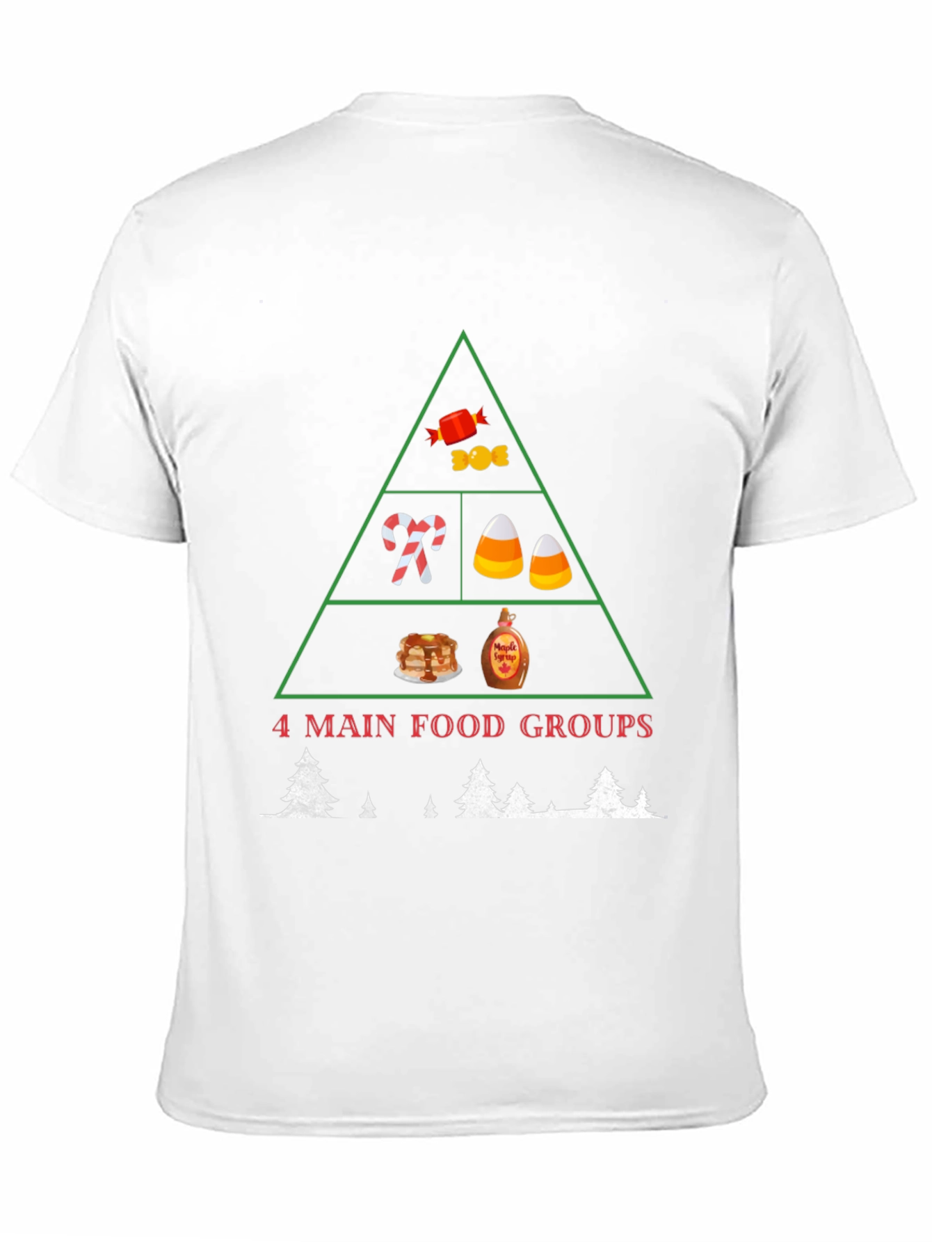 4 Main Food Groups Christmas T-Shirt
