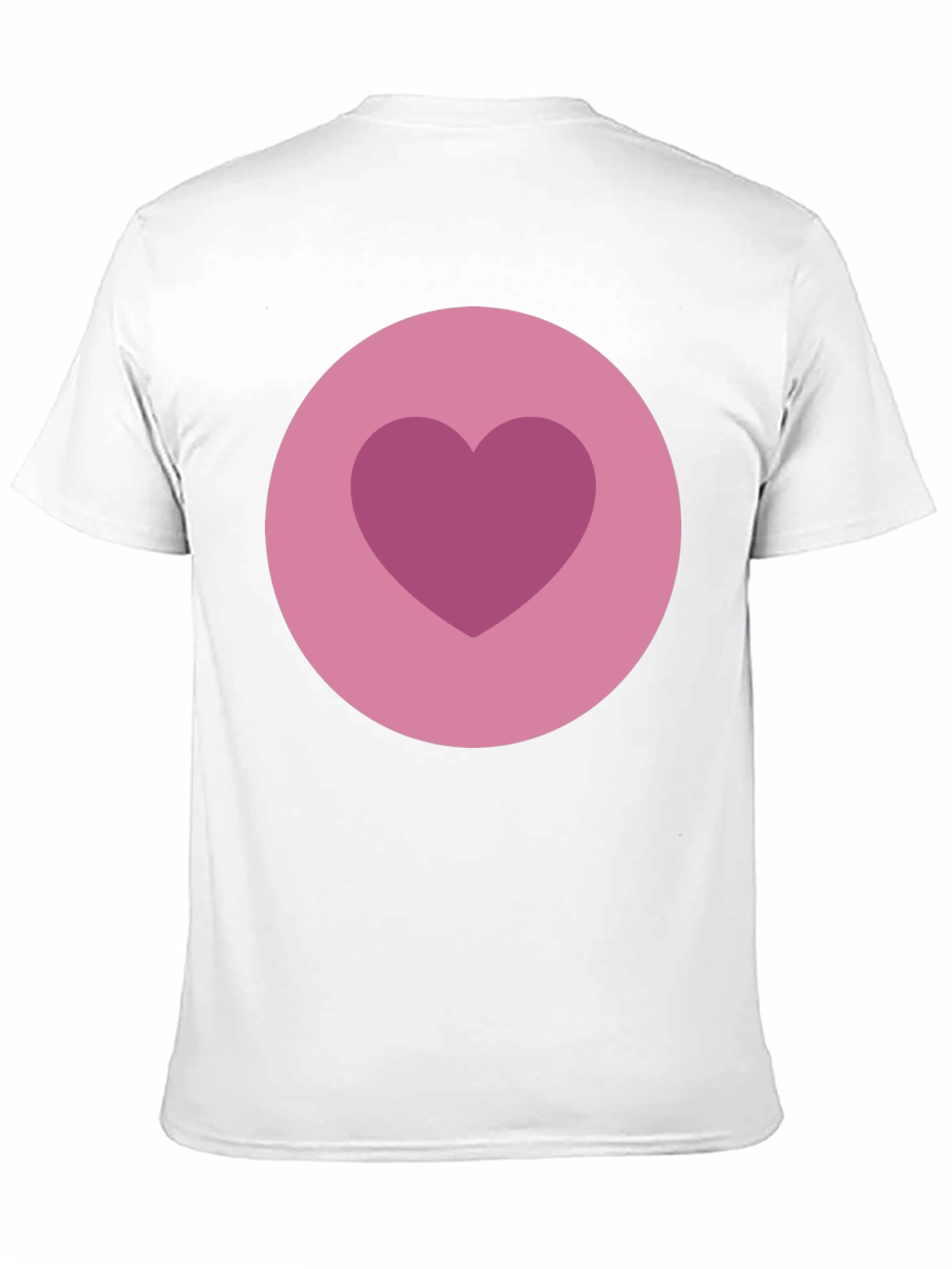 Heart Circle Graphic Tee - Black Cotton Blend Shirt