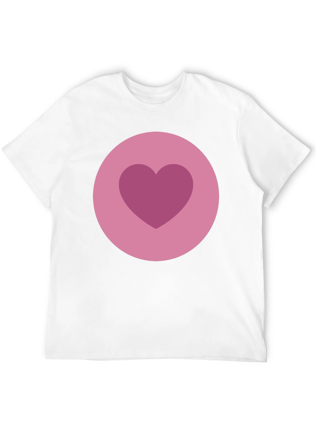 Heart Circle Graphic Tee - Black Cotton Blend Shirt