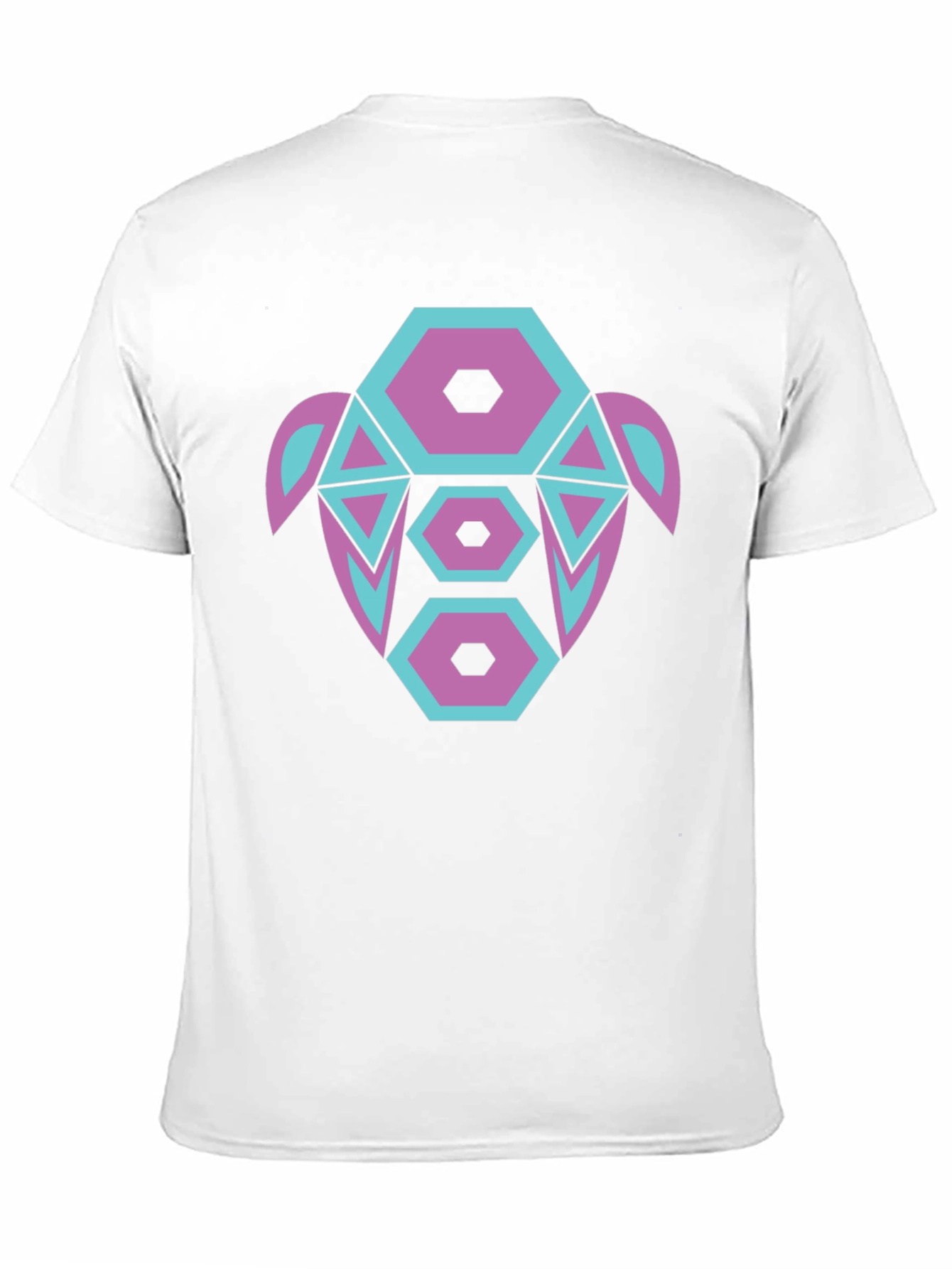 Abstract Turtle Graphic Tee - Black Cotton