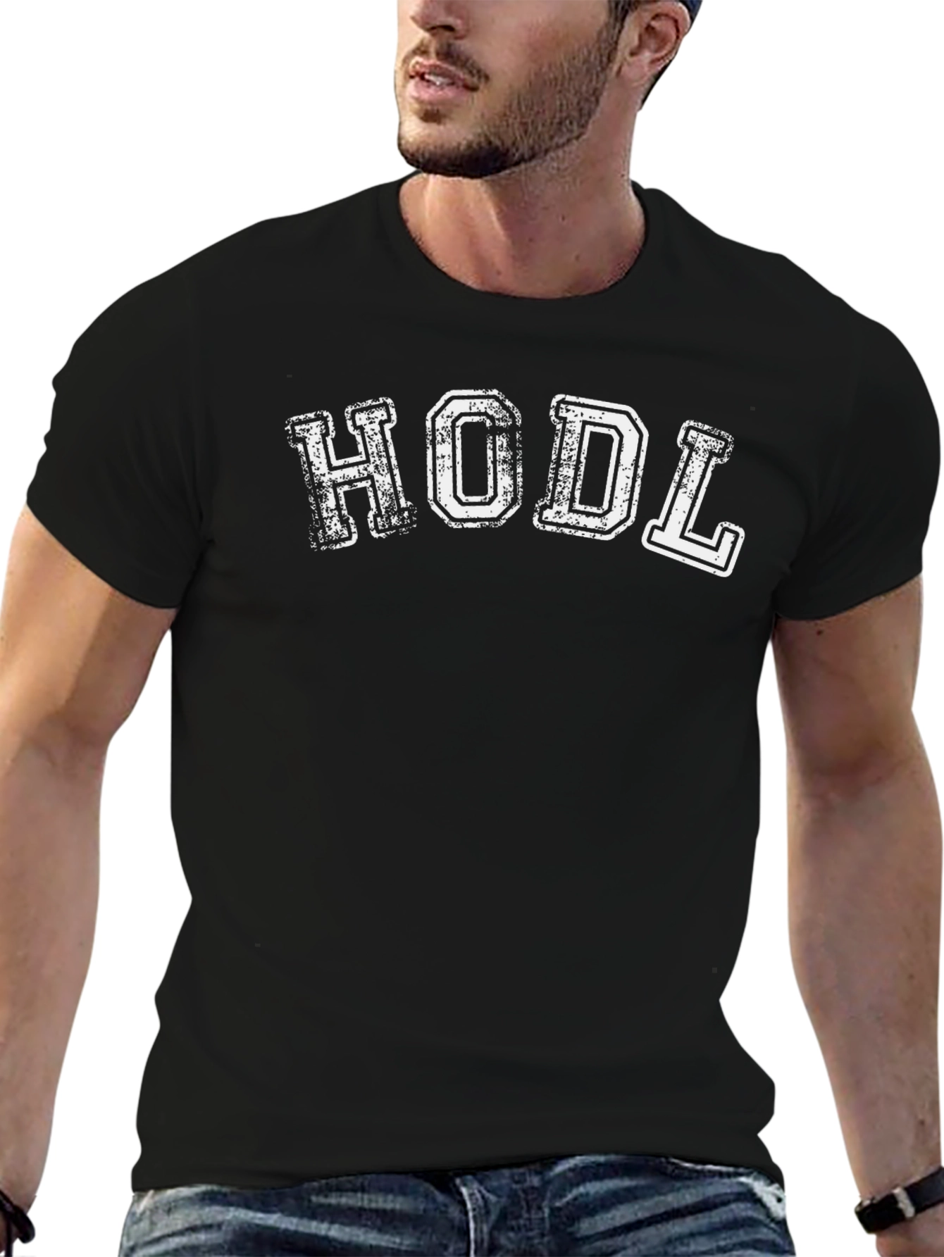HODL Crypto Investor Black Cotton Tee